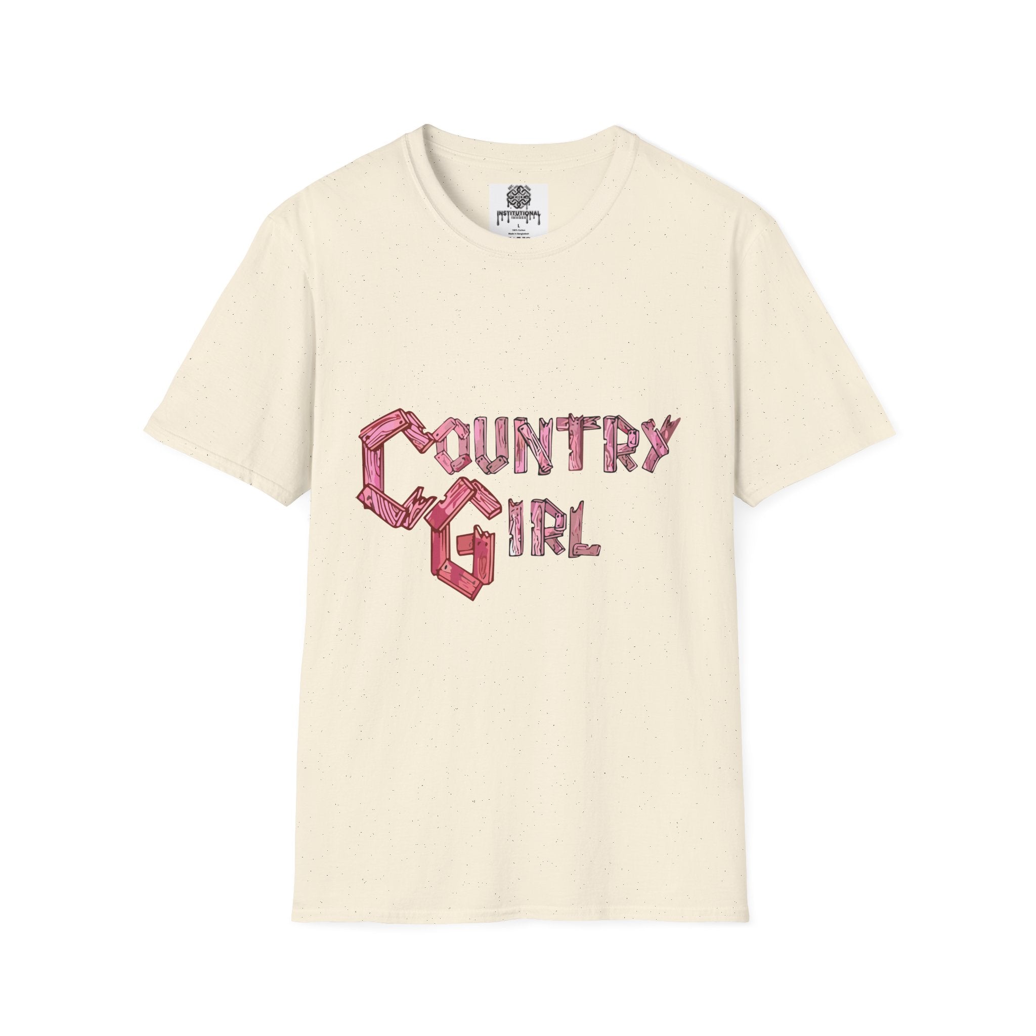 Country Girl T-Shirt — Western Pink Rope Typography Tee