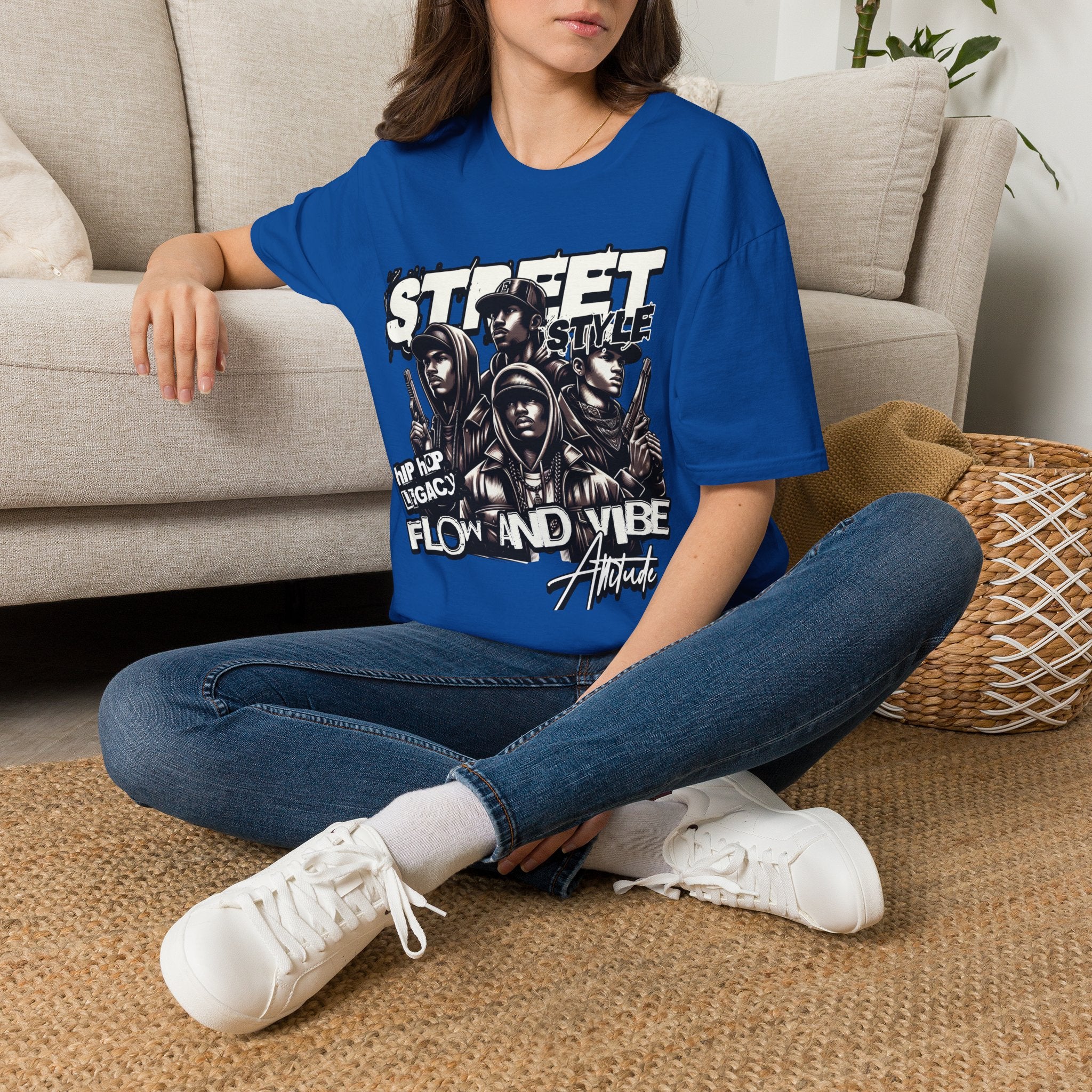 Street Style Graphic T‑Shirt — 'Street Style' Urban Vibe Tee with Crew Portraits