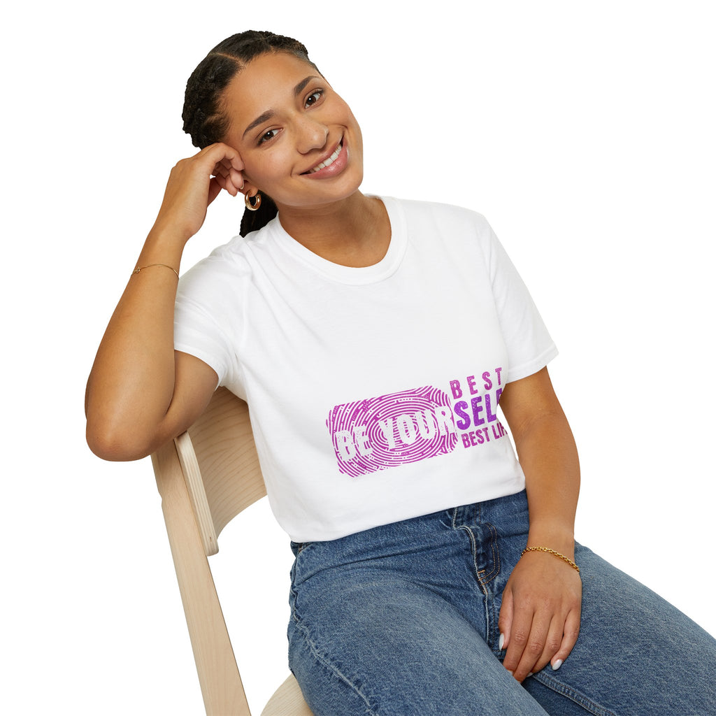 Best Yourself T-Shirt — Inspirational Pink Graphic Tee