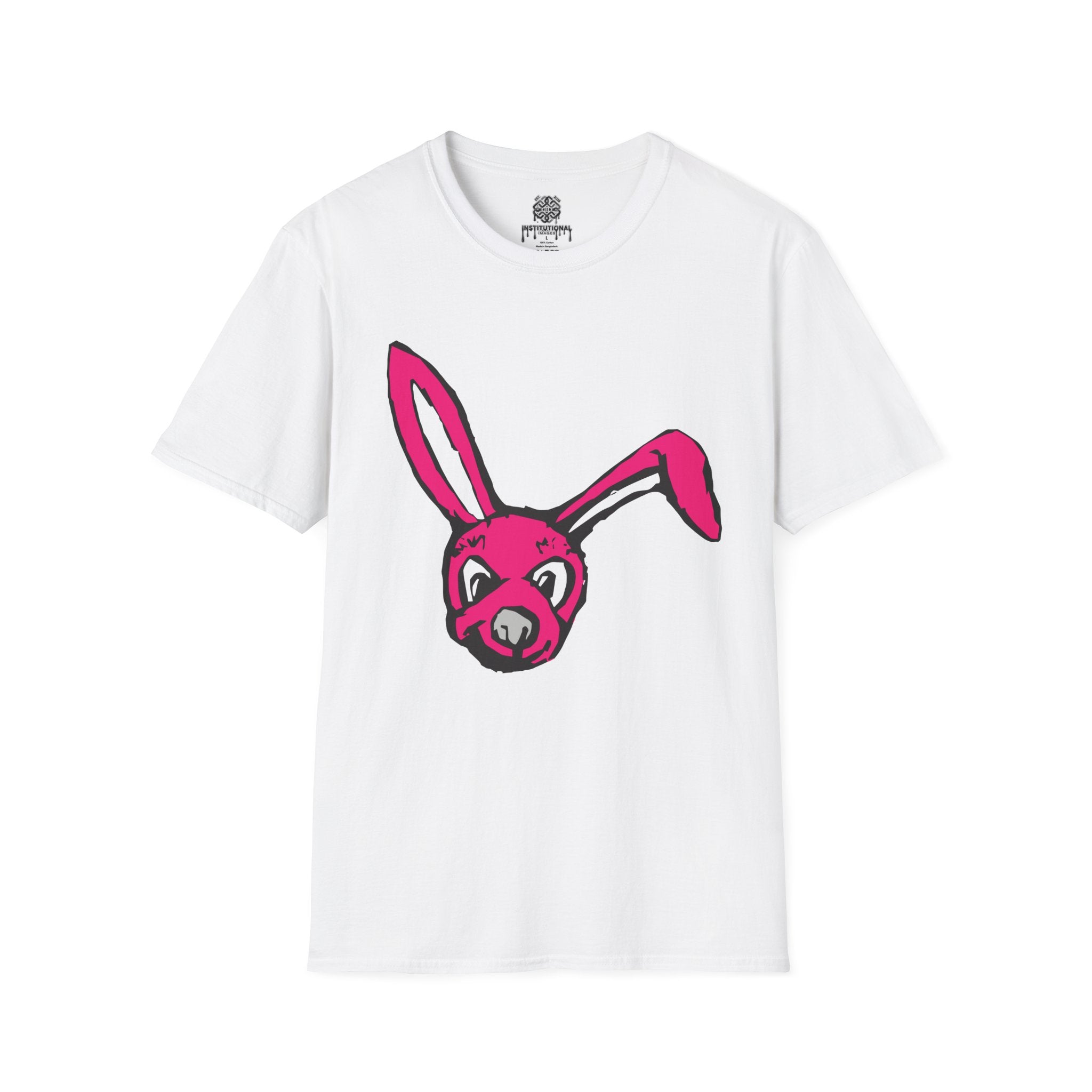 Pink Bunny Graphic T-Shirt — Playful Easter Bunny Tee