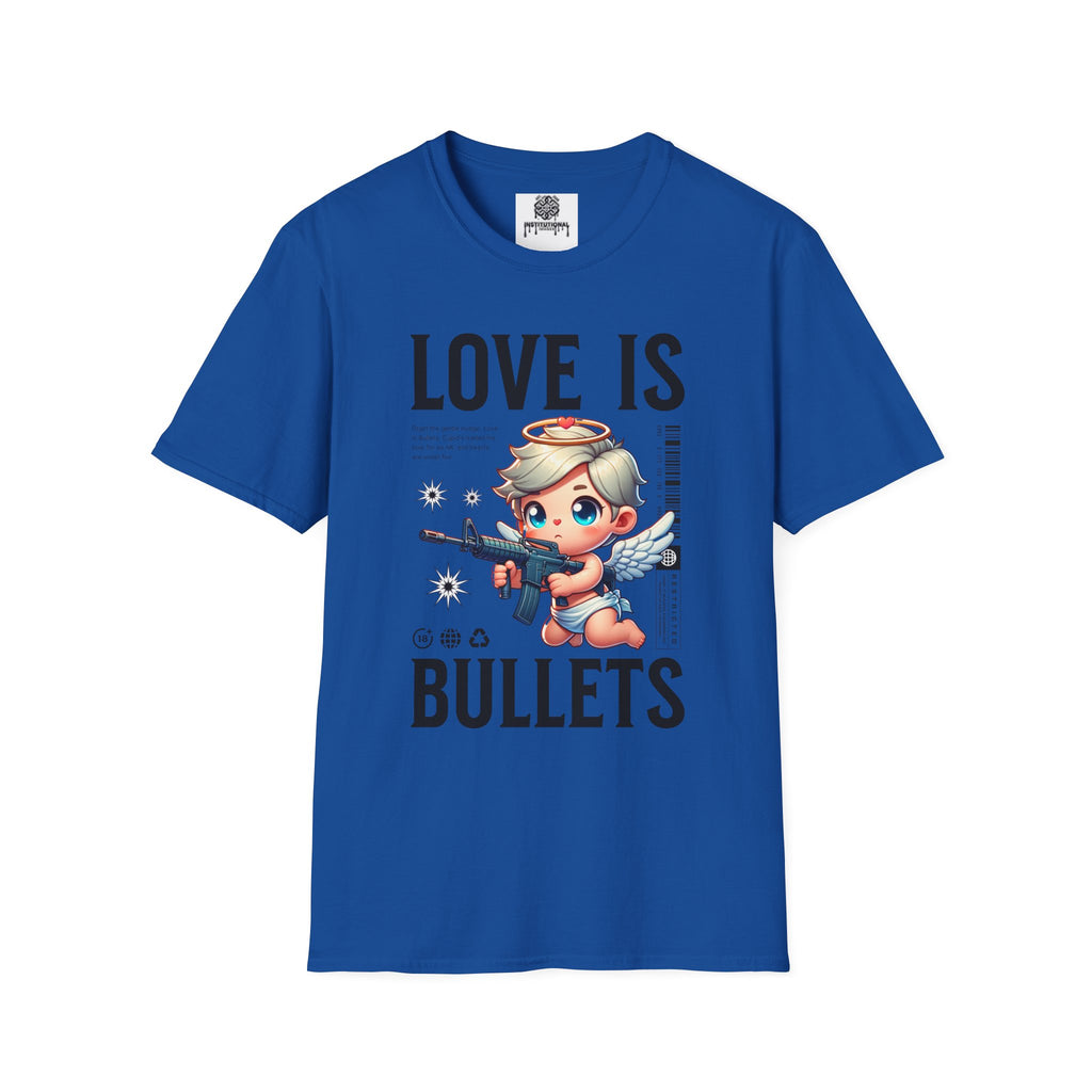 Love Is Bullets T-Shirt — Cute Angel Shooter Graphic Tee