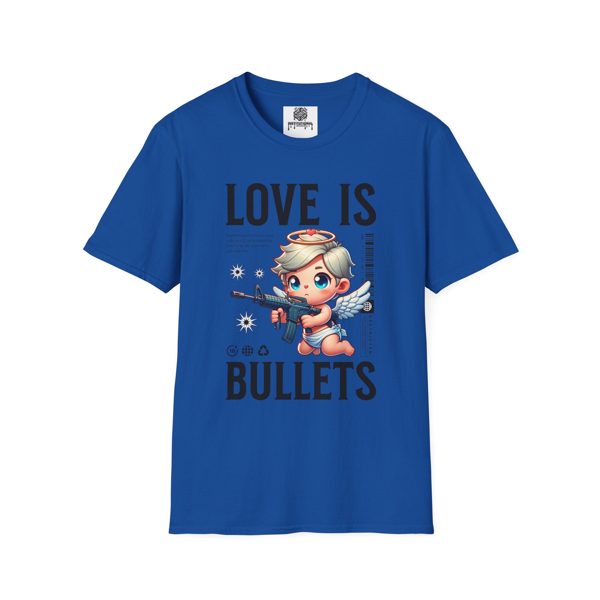 Love Is Bullets T-Shirt — Cute Angel Shooter Graphic Tee