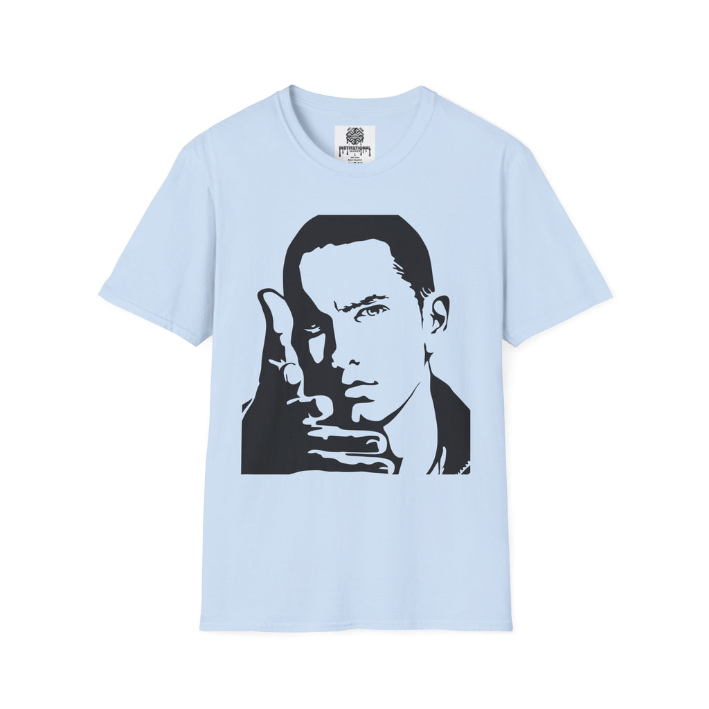 hip hop Portrait T-Shirt — Slim Shady Stencil Graphic Tee