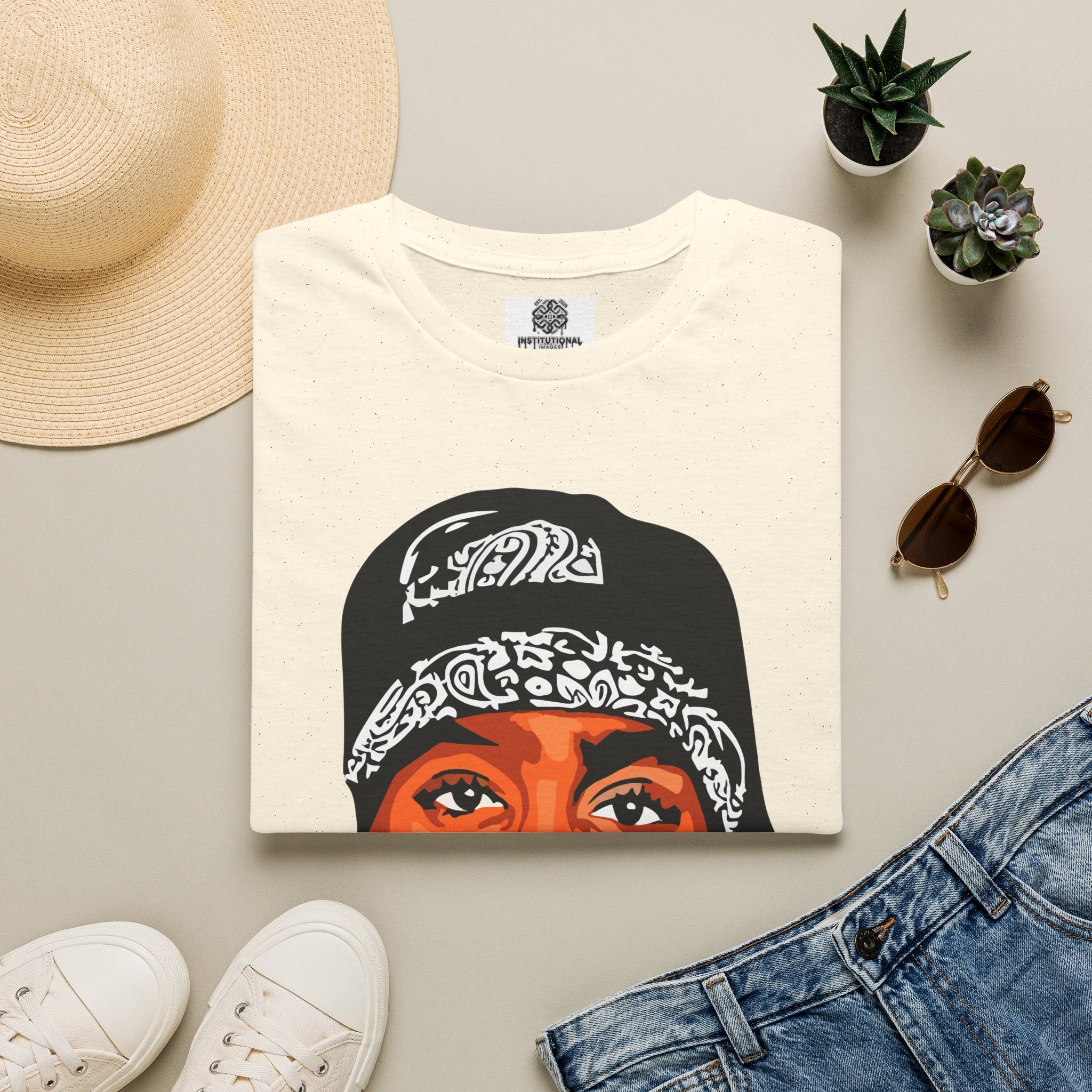 T-Shirt — Iconic  Portrait Tee with Bandana