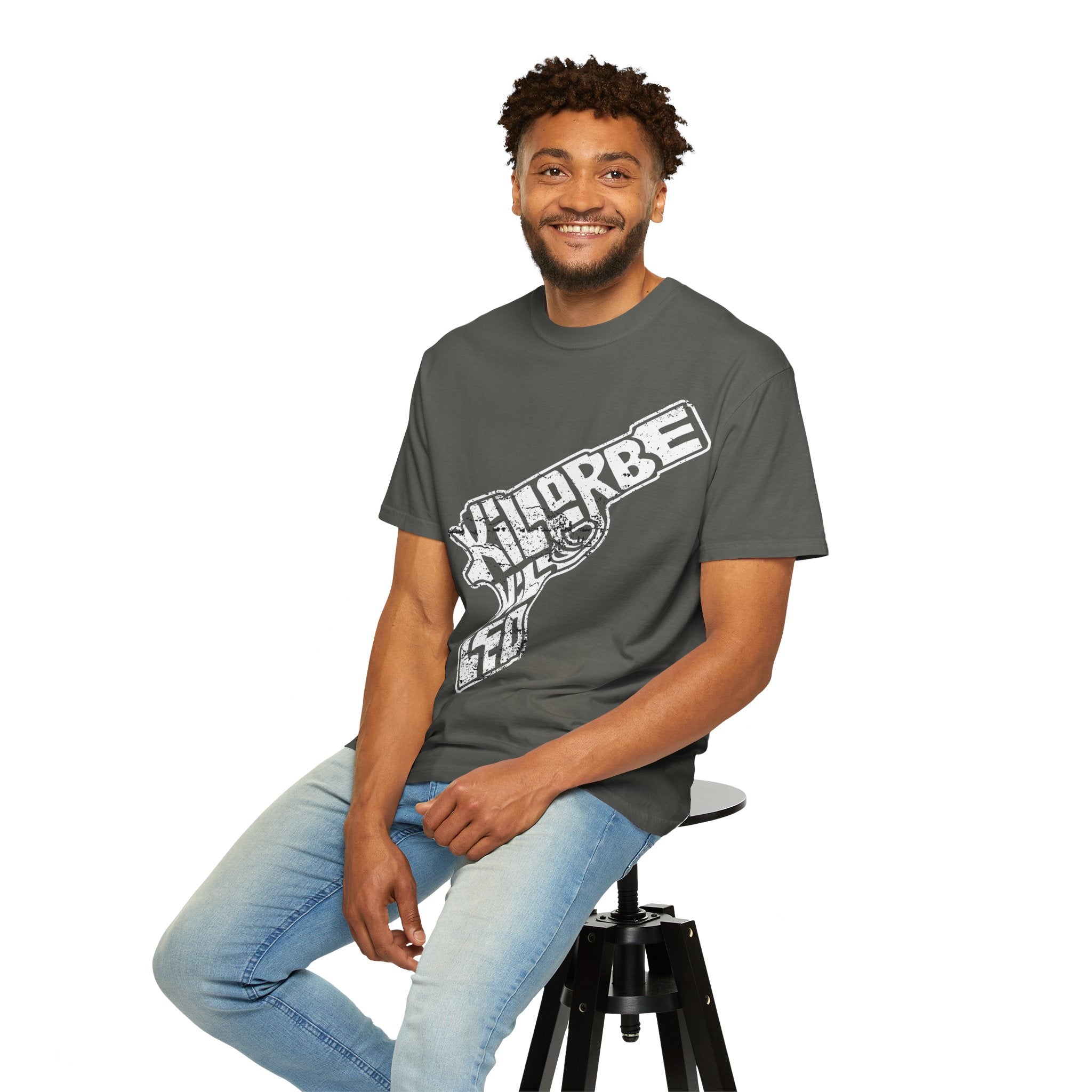 Gun Graphic T-Shirt — Vintage 'Kill or Be Killed' Distressed Design
