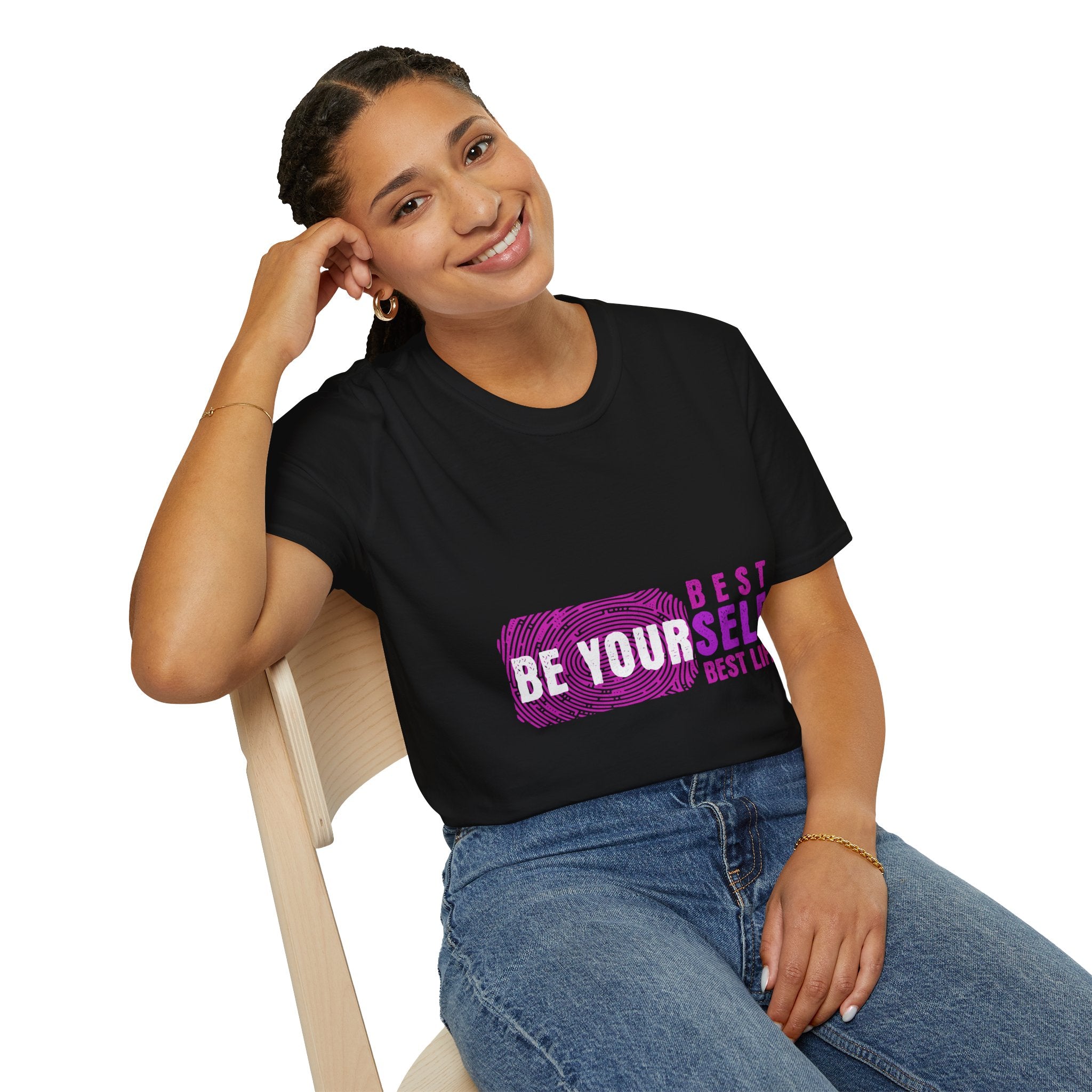 Best Yourself T-Shirt — Inspirational Pink Graphic Tee