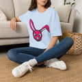 Pink Bunny Graphic T-Shirt — Playful Easter Bunny Tee