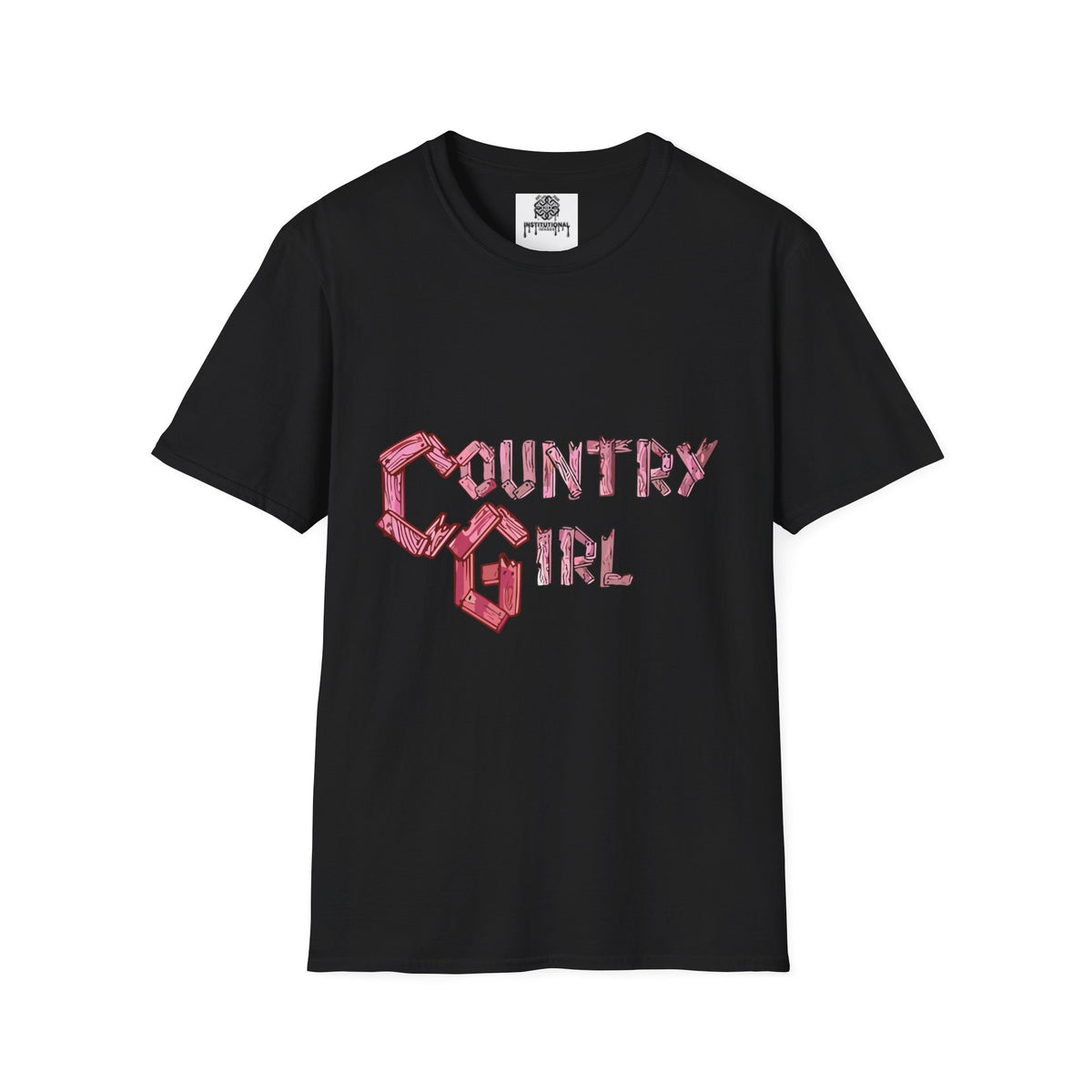 Country Girl T-Shirt — Western Pink Rope Typography Tee