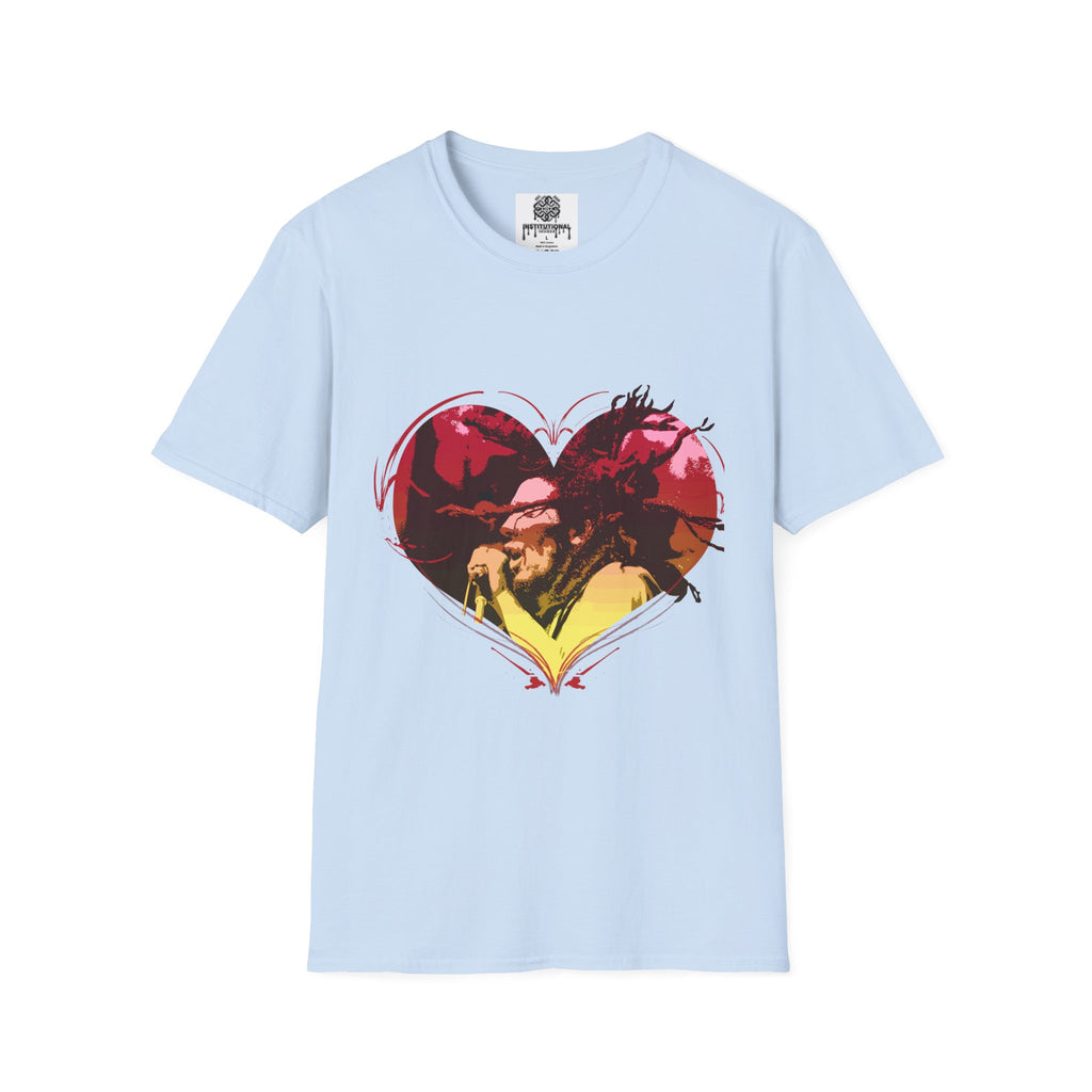 Heart Graphic T-Shirt — Vintage Couple Silhouette Love Tee