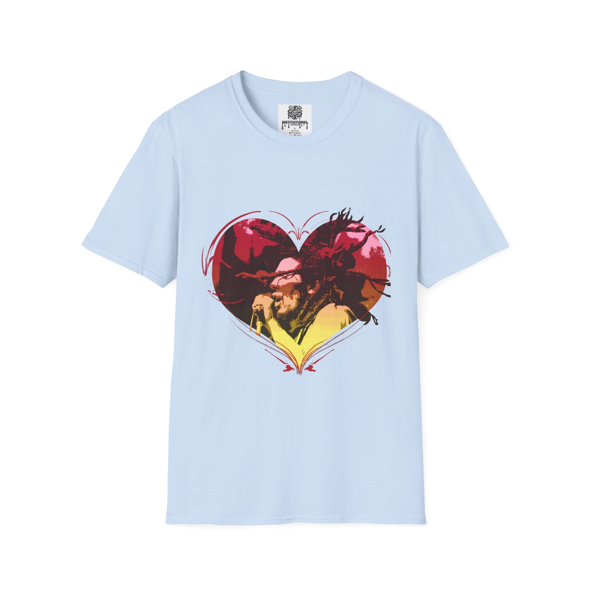 Heart Graphic T-Shirt — Vintage Couple Silhouette Love Tee