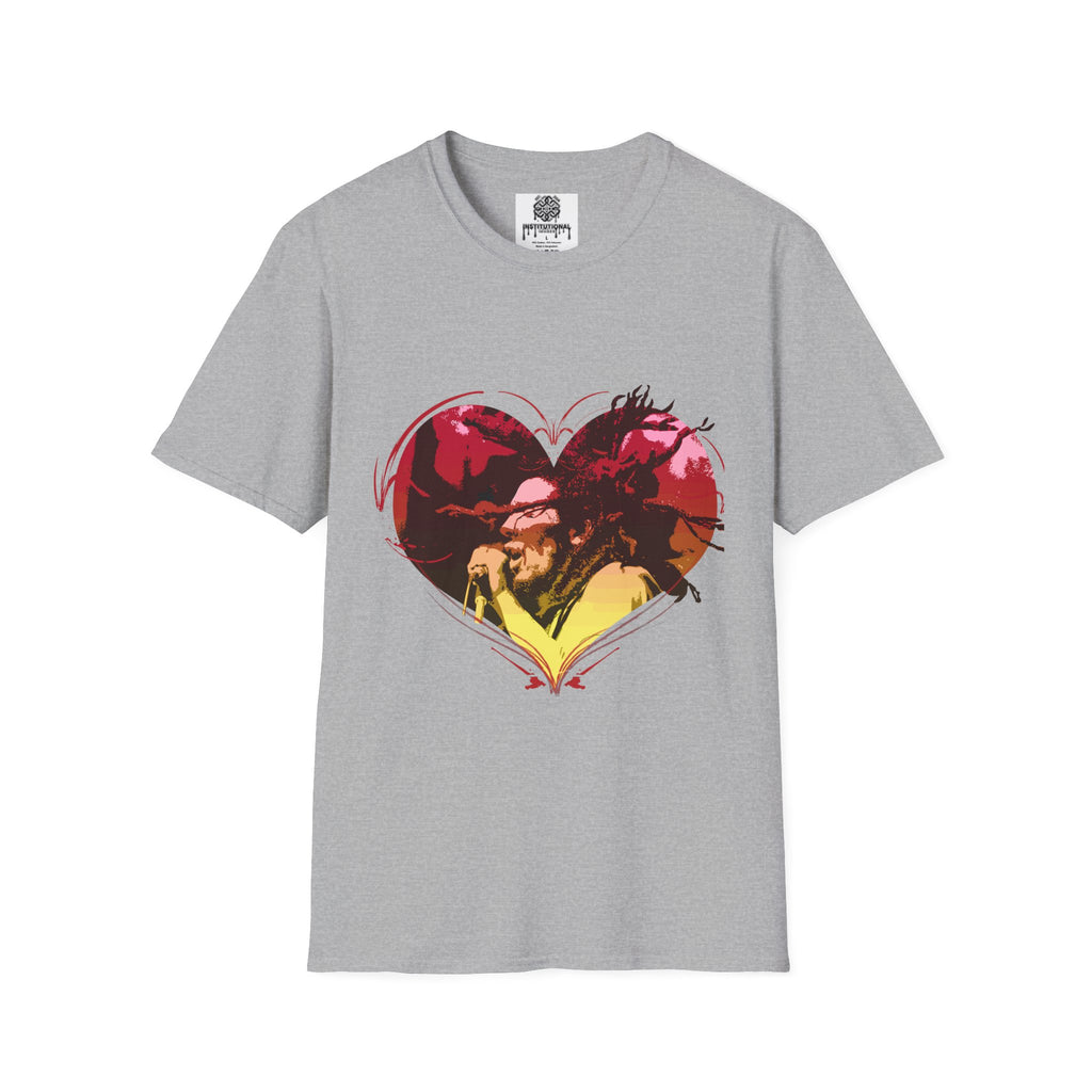 Heart Graphic T-Shirt — Vintage Couple Silhouette Love Tee