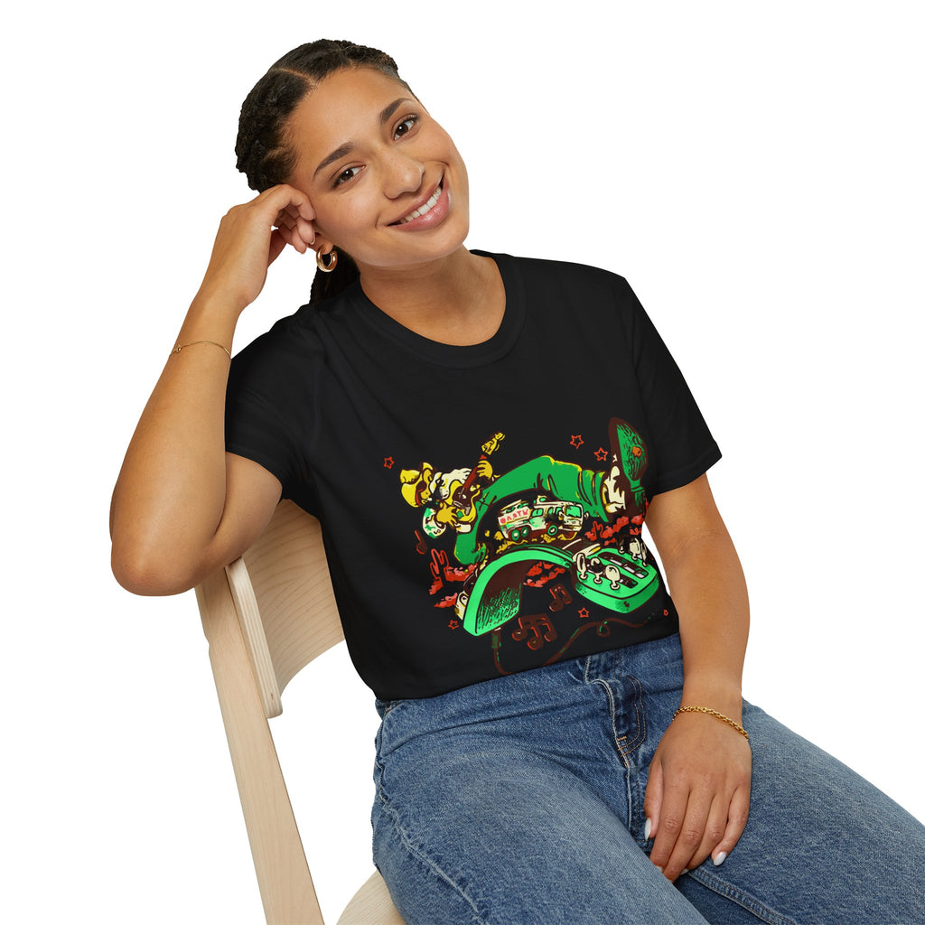 T-Shirt — Retro Cowboy Guitar Graphic Tee (Bold Western Music Design)