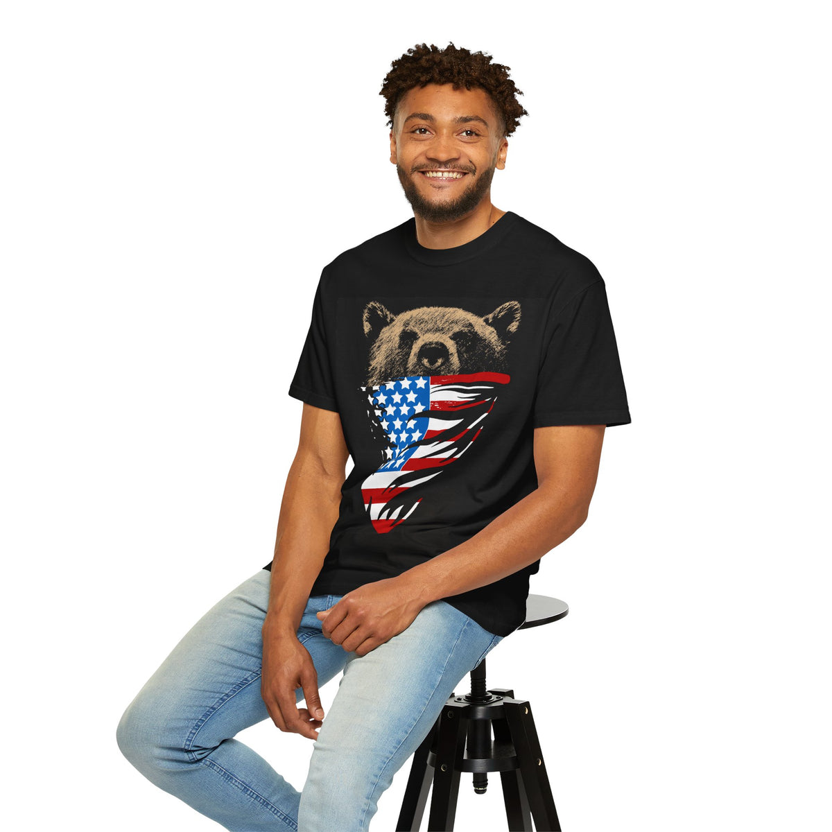 American Flag Bandana Bear T-Shirt