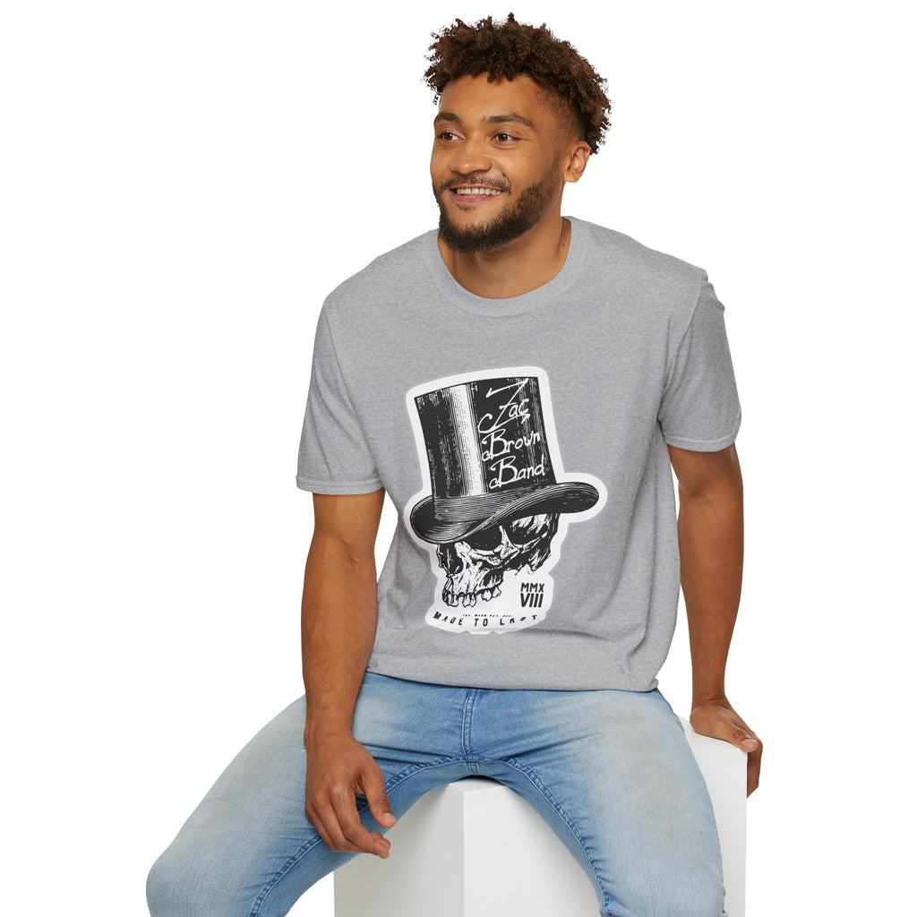 Top Hat Skull Band Tee — Zac Brown Band Graphic T-Shirt