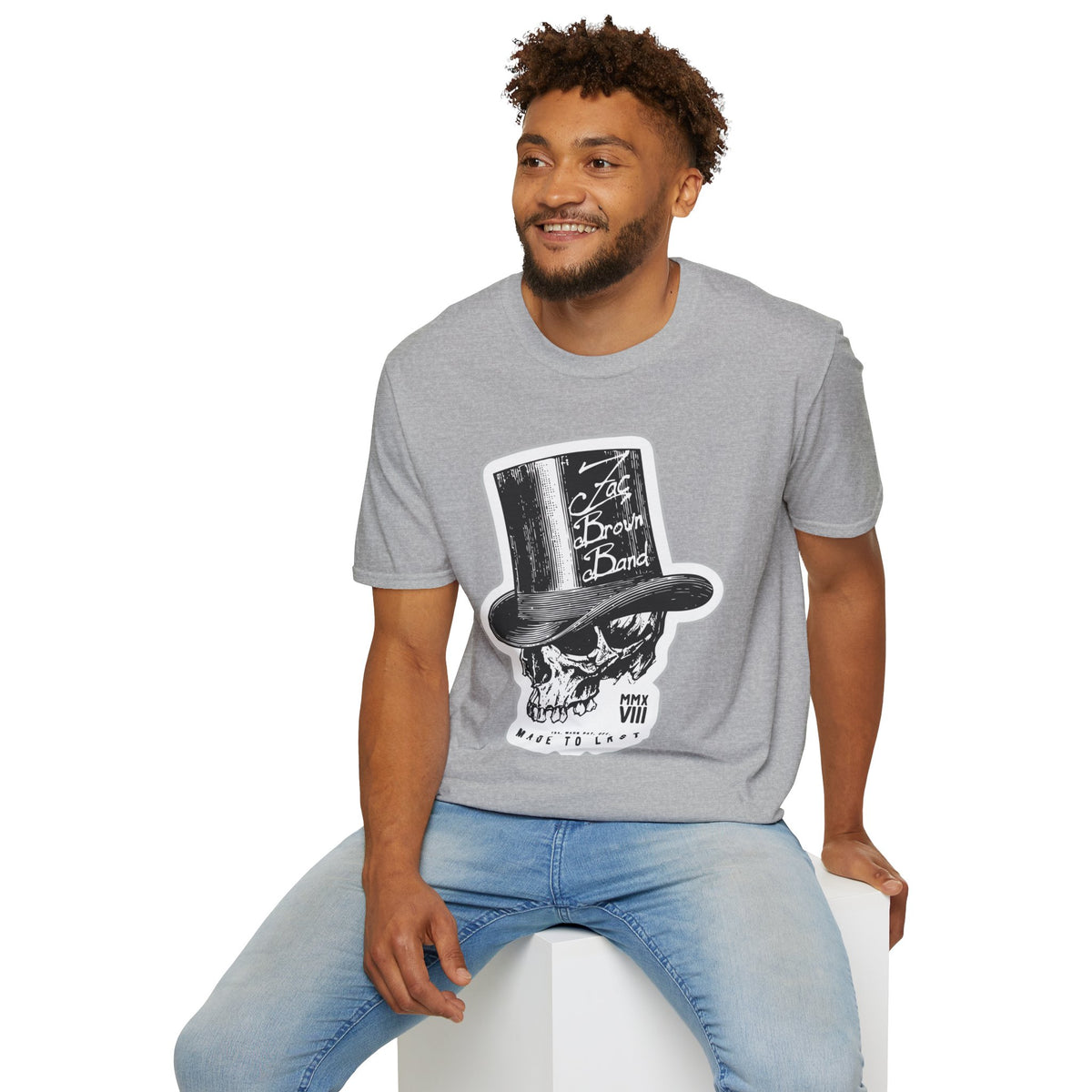 Top Hat Skull Band Tee — Zac Brown Band Graphic T-Shirt