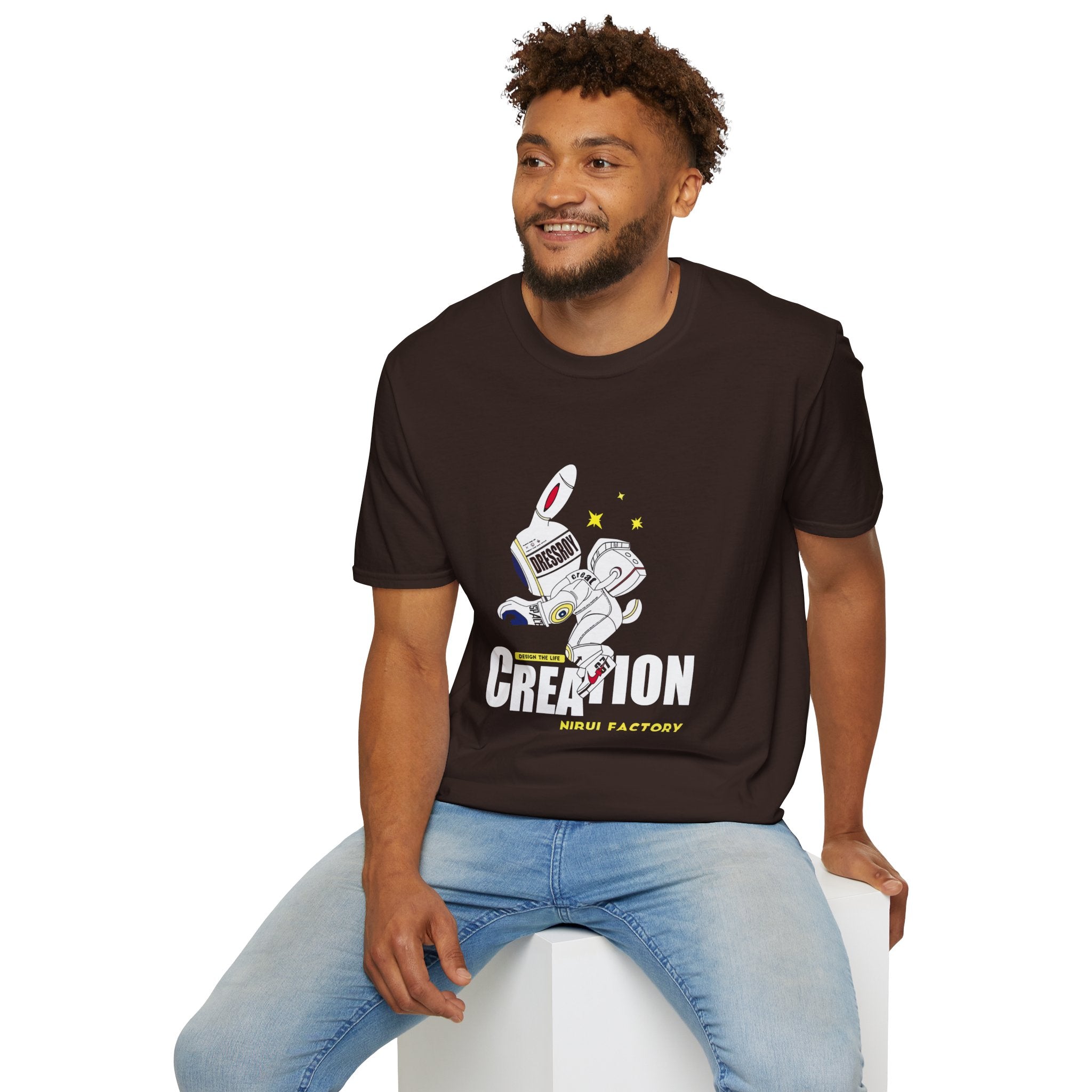Astronaut Creation T‑Shirt — 'Creation' Space Graphic Tee