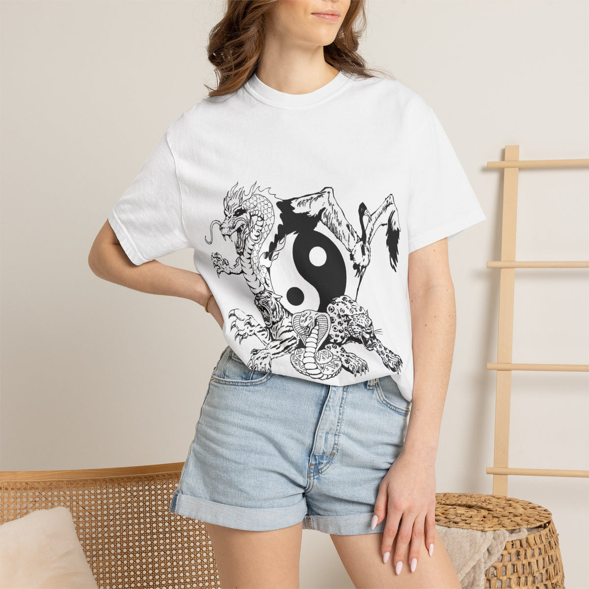 Yin Yang Dragon T-Shirt — Eastern Dragon Graphic Tee