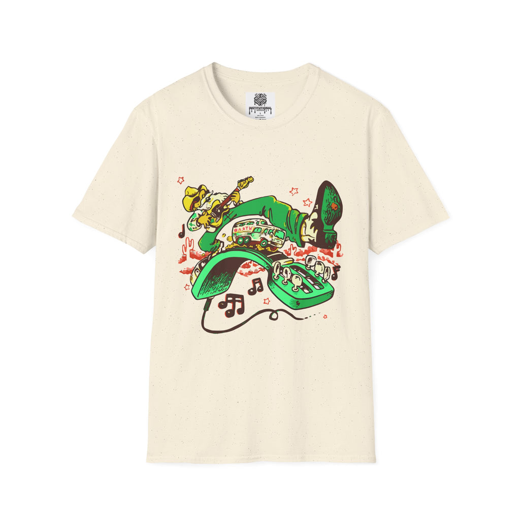 T-Shirt — Retro Cowboy Guitar Graphic Tee (Bold Western Music Design)