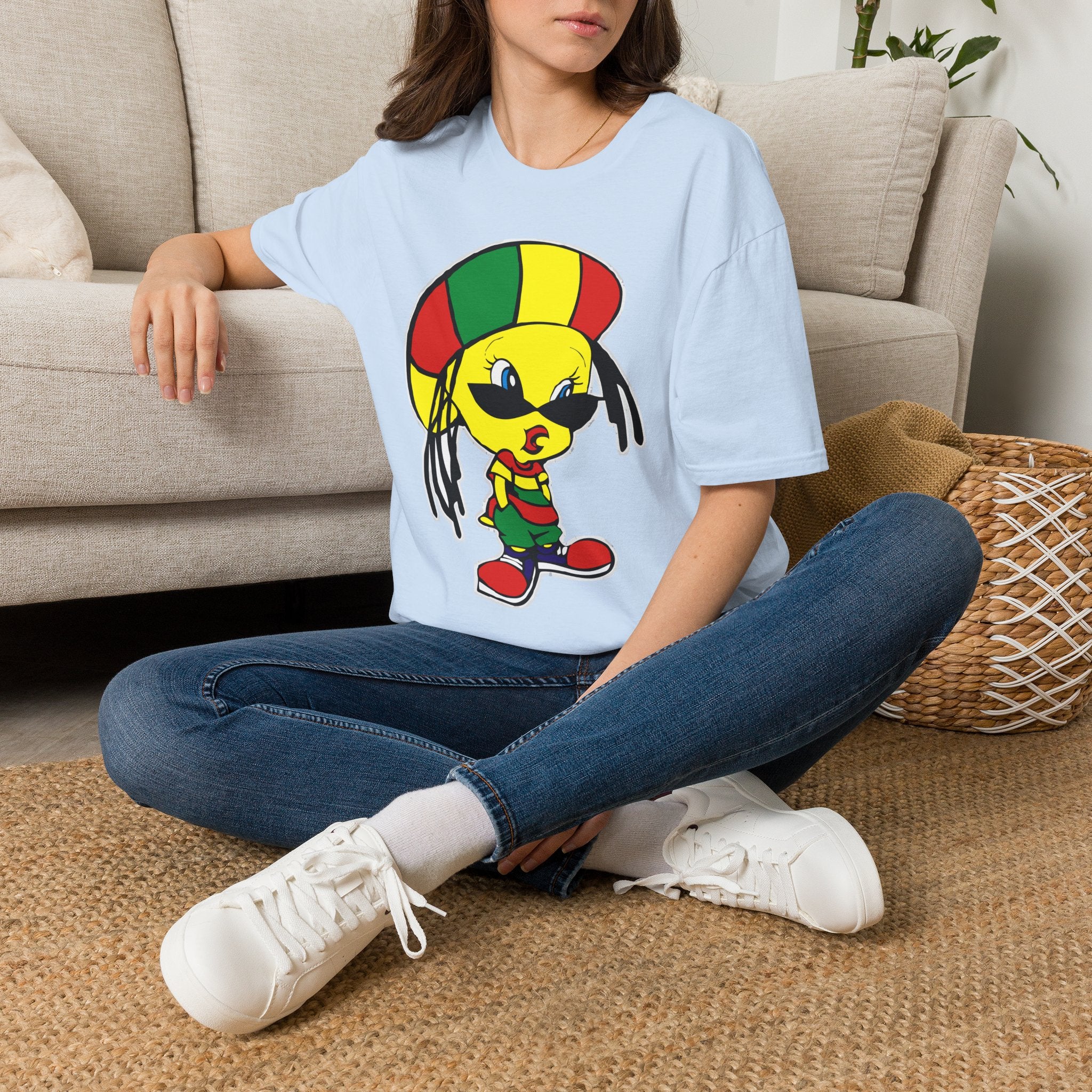 Rasta Tweety T-Shirt — Reggae Cartoon Graphic Tee
