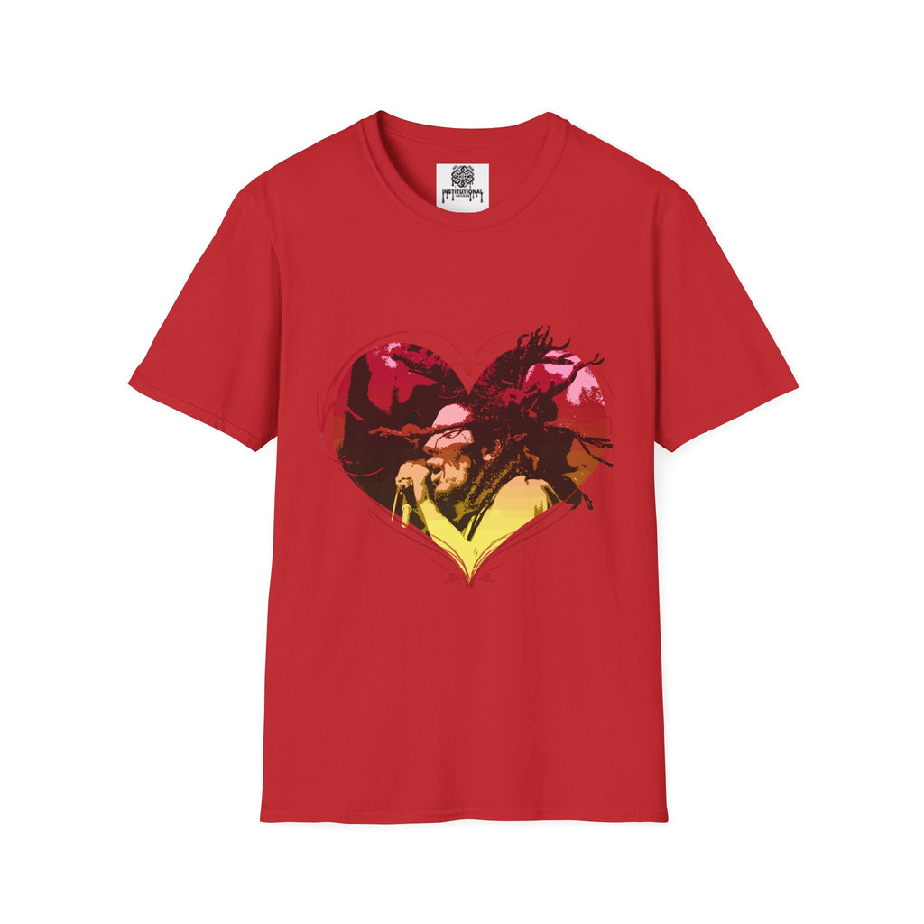 Heart Graphic T-Shirt — Vintage Couple Silhouette Love Tee