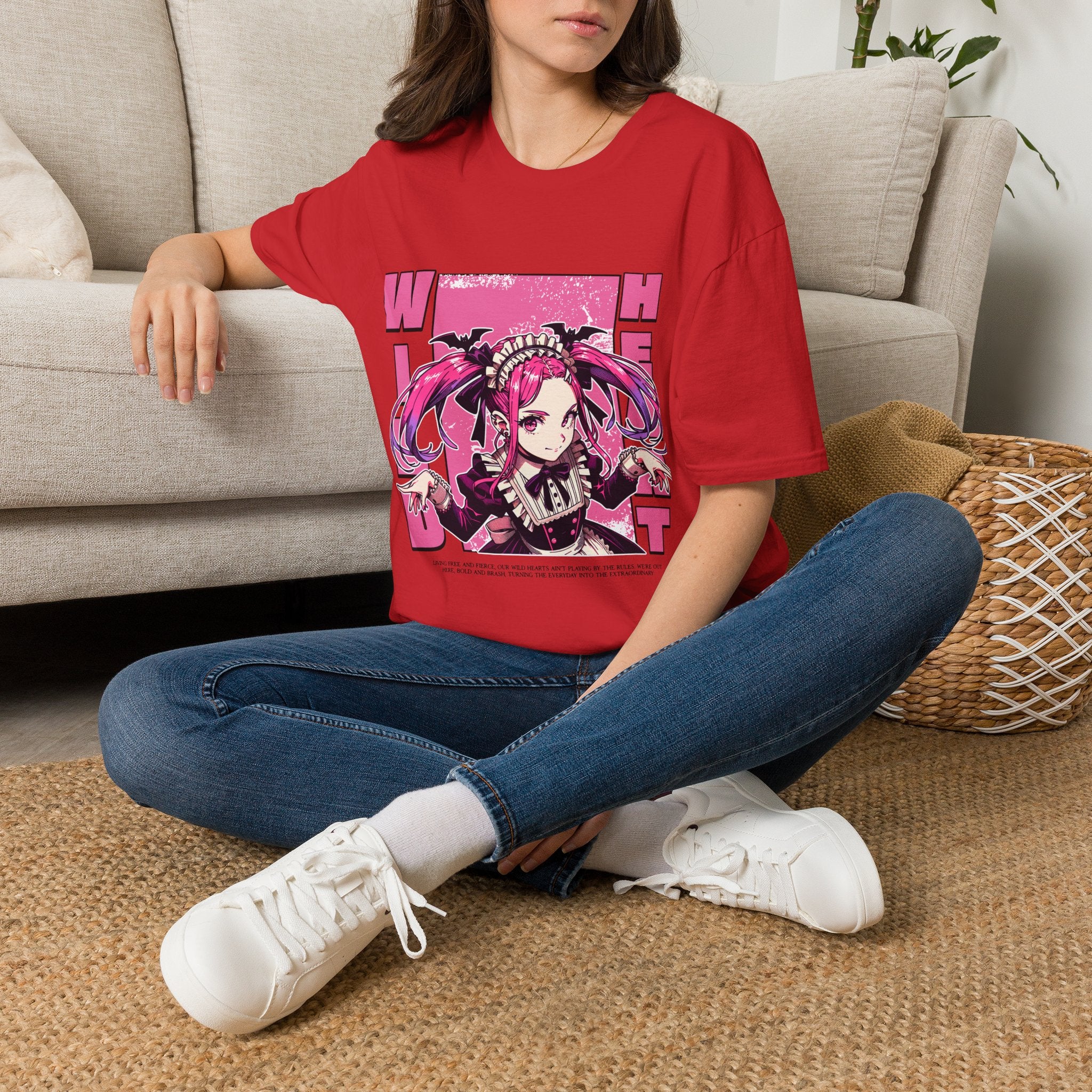 Witch Girl Anime T-Shirt — Pink Gothic Kawaii Graphic Tee
