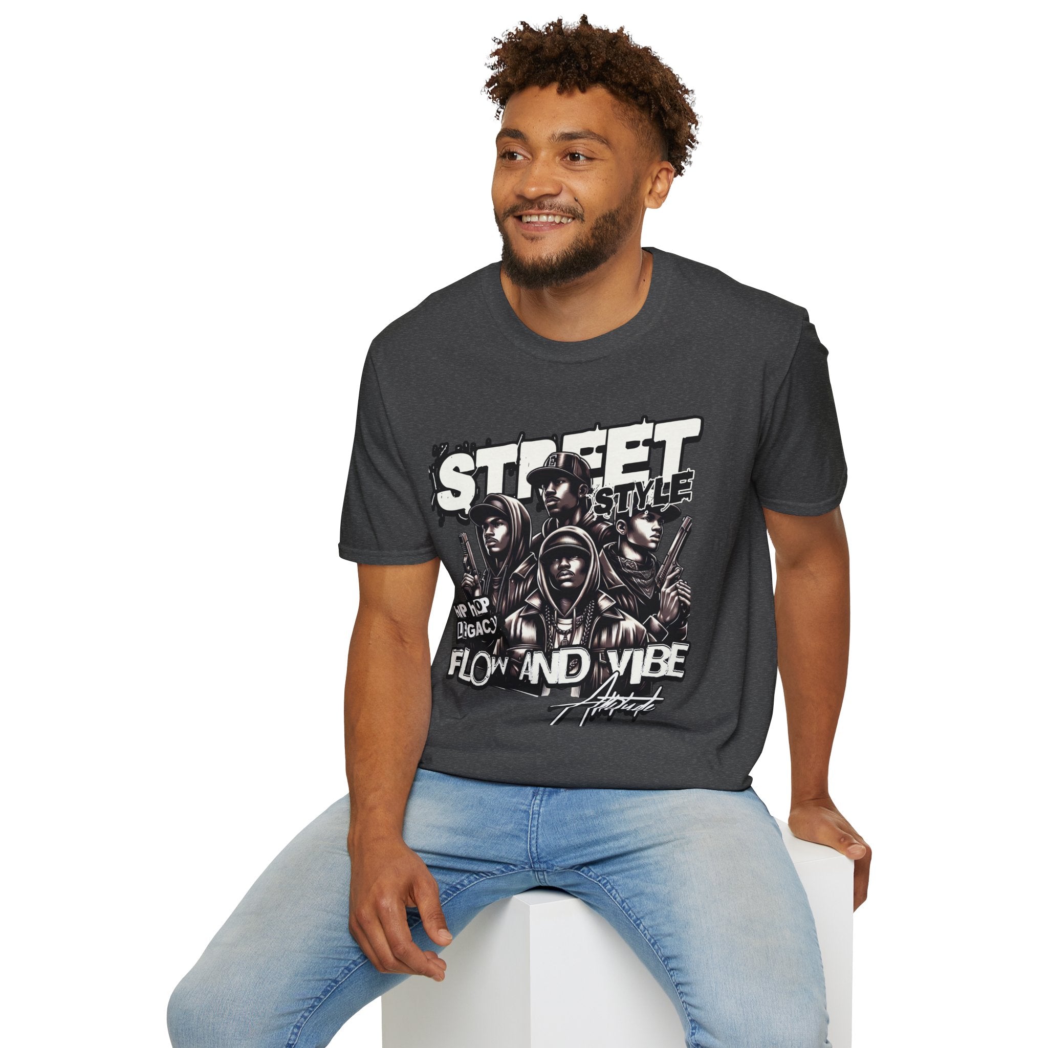 Street Style Graphic T‑Shirt — 'Street Style' Urban Vibe Tee with Crew Portraits