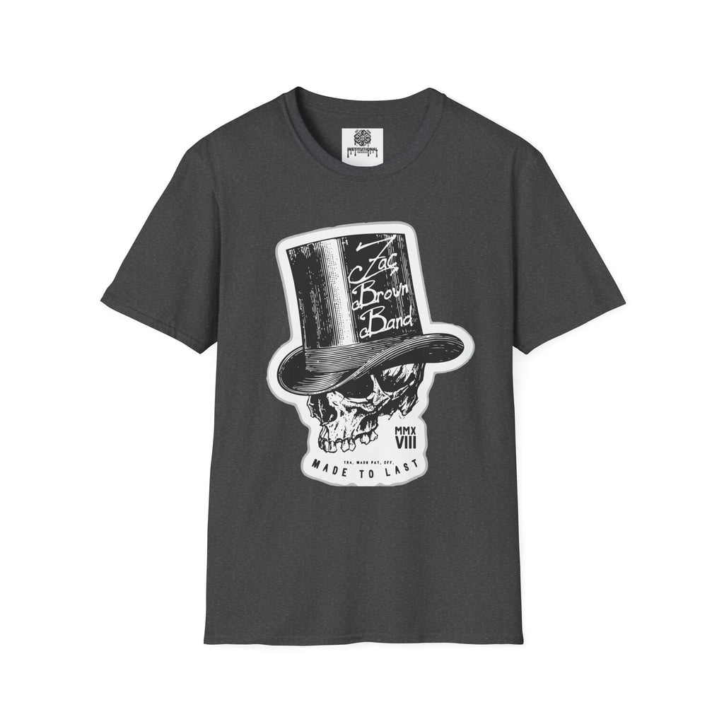 Top Hat Skull Band Tee — Zac Brown Band Graphic T-Shirt