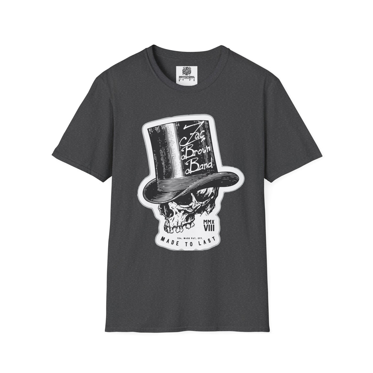 Top Hat Skull Band Tee — Zac Brown Band Graphic T-Shirt