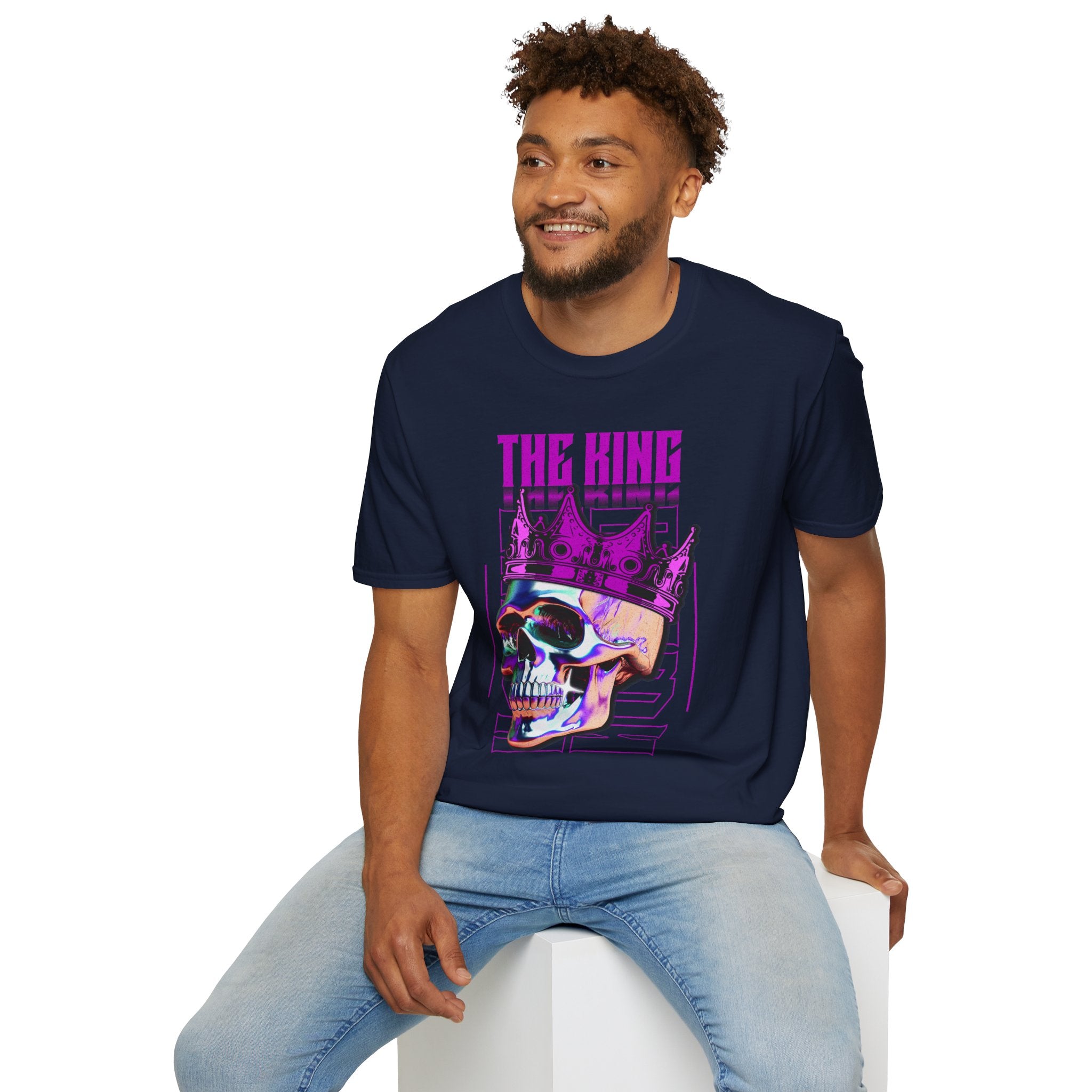 The King Skull Tee — Neon Crown Graphic T‑Shirt