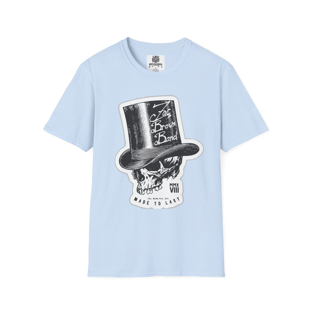 Top Hat Skull Band Tee — Zac Brown Band Graphic T-Shirt