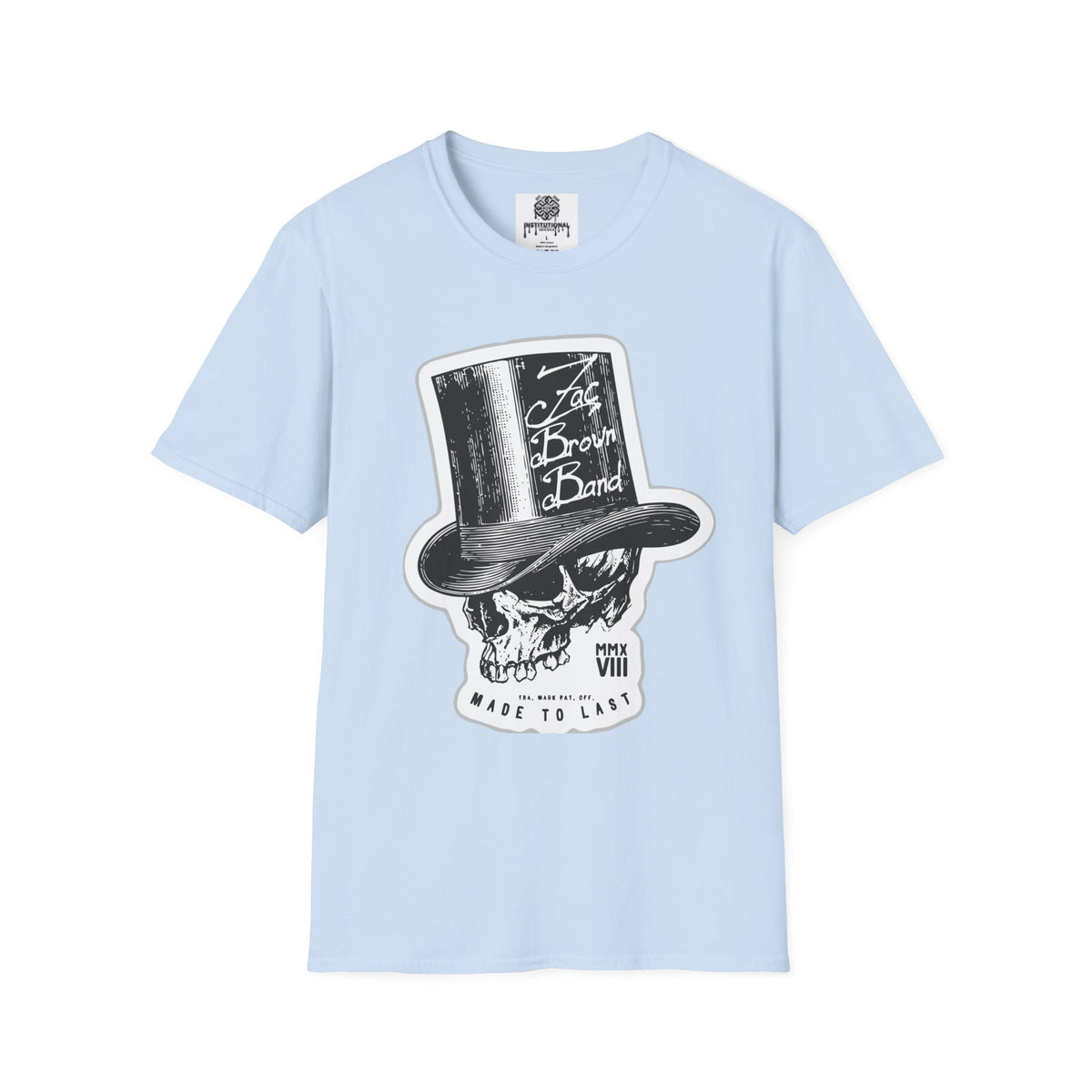 Top Hat Skull Band Tee — Zac Brown Band Graphic T-Shirt