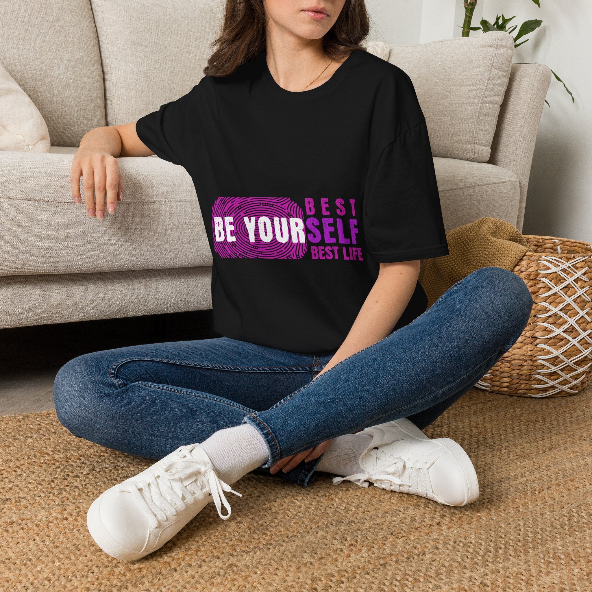 Best Yourself T-Shirt — Inspirational Pink Graphic Tee