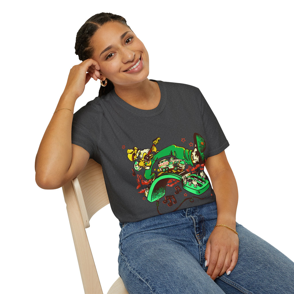T-Shirt — Retro Cowboy Guitar Graphic Tee (Bold Western Music Design)