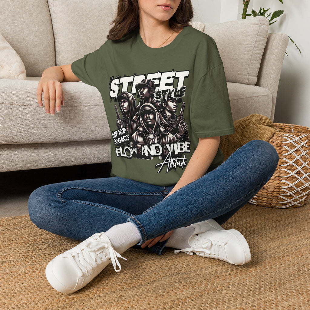 Street Style Graphic T‑Shirt — 'Street Style' Urban Vibe Tee with Crew Portraits
