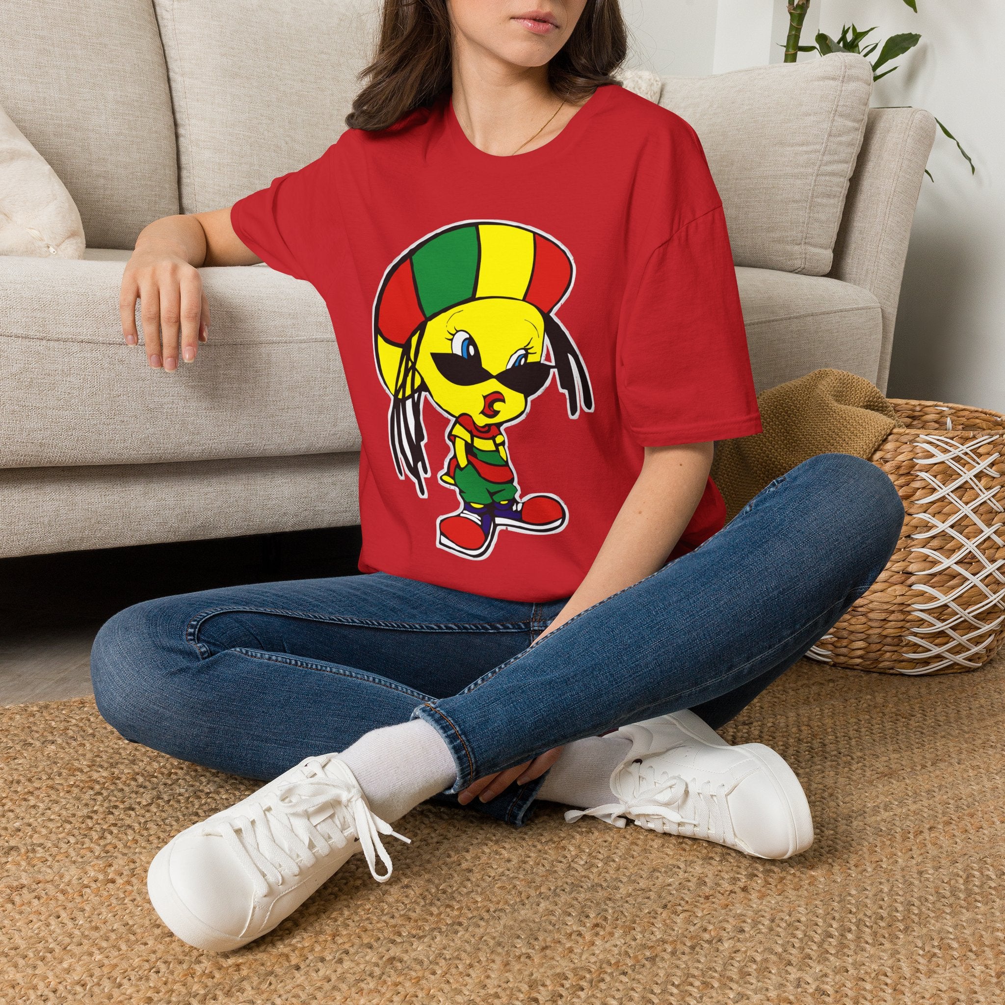 Rasta Tweety T-Shirt — Reggae Cartoon Graphic Tee
