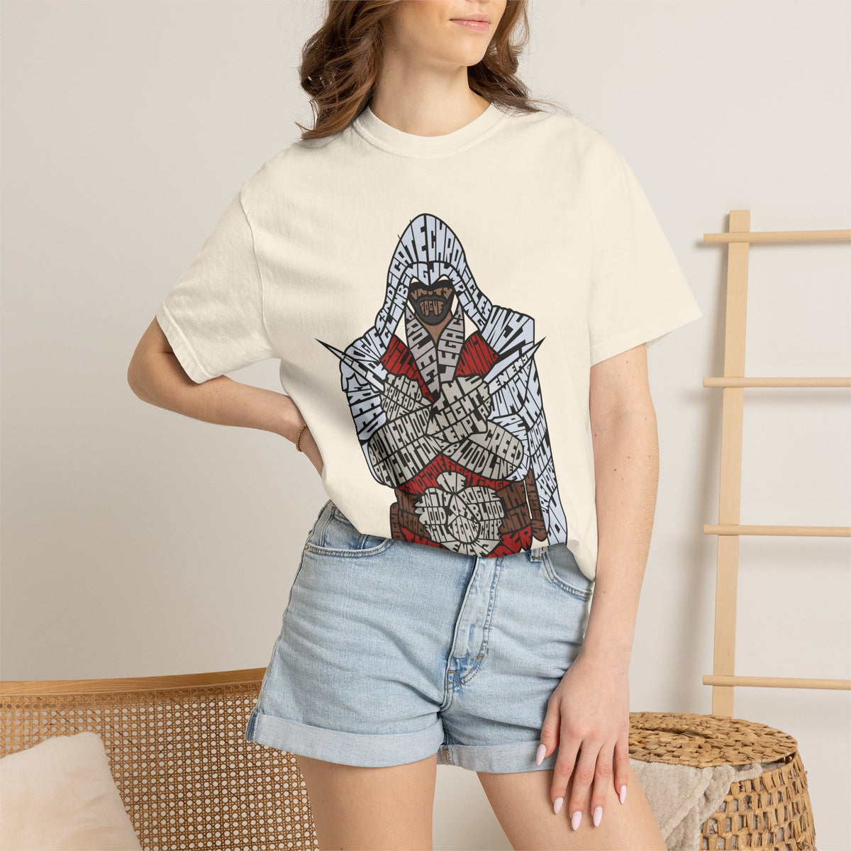Assassin Hooded Warrior Graphic T-Shirt — Retro Gamer / Video Game Fan Tee