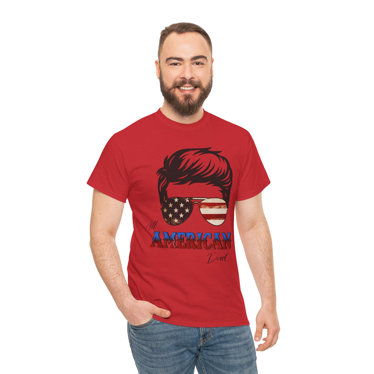 American Sunglasses Graphic Tee — "All American" Patriotic USA T-Shirt