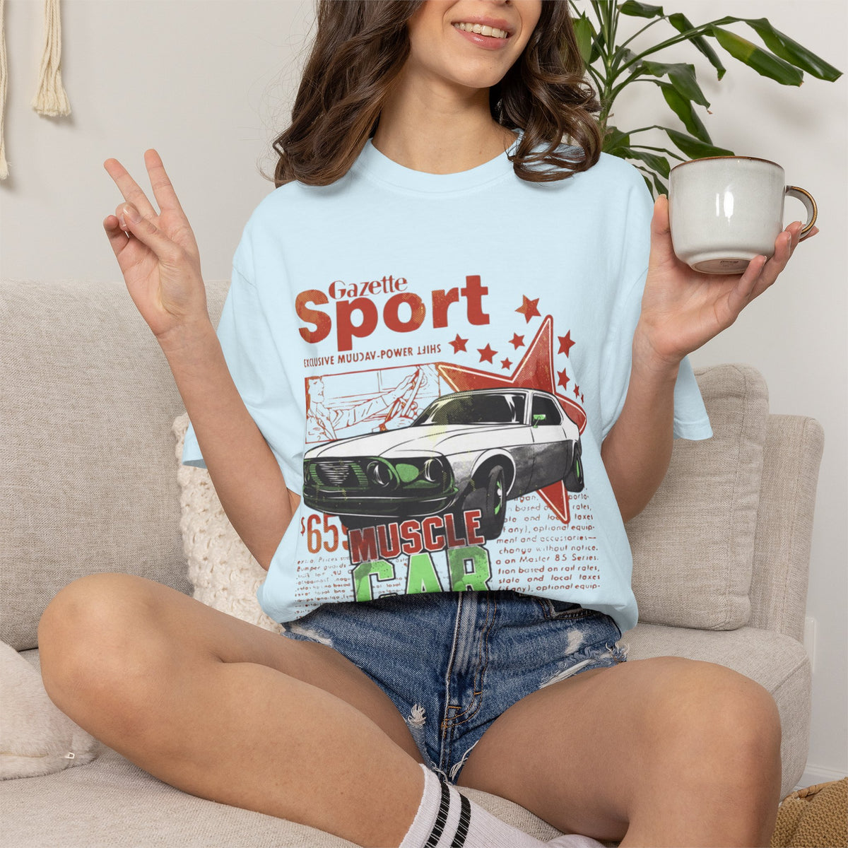 Muscle Car Graphic T-Shirt — '65 Sport Vintage Auto Tee