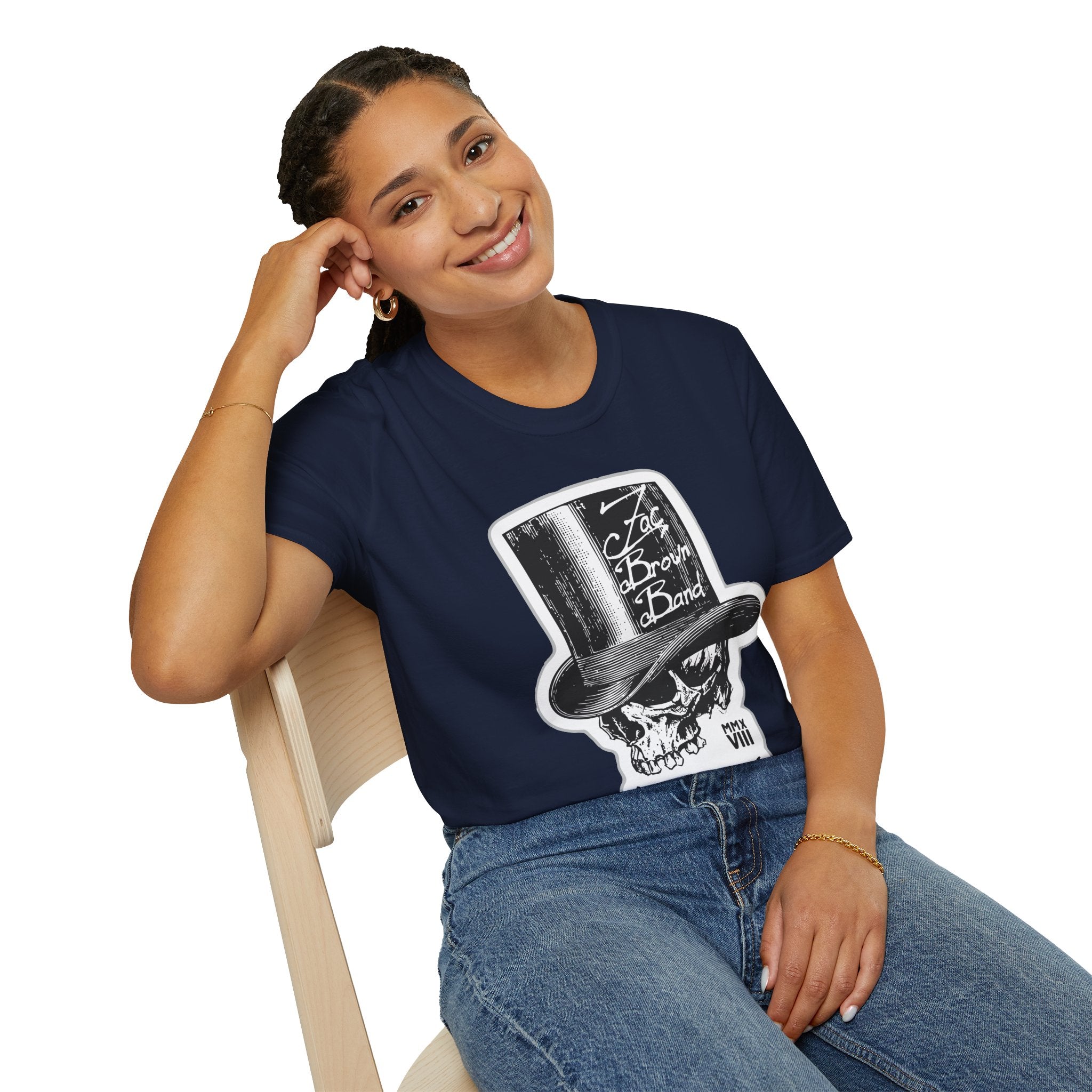 Top Hat Skull Band Tee — Zac Brown Band Graphic T-Shirt