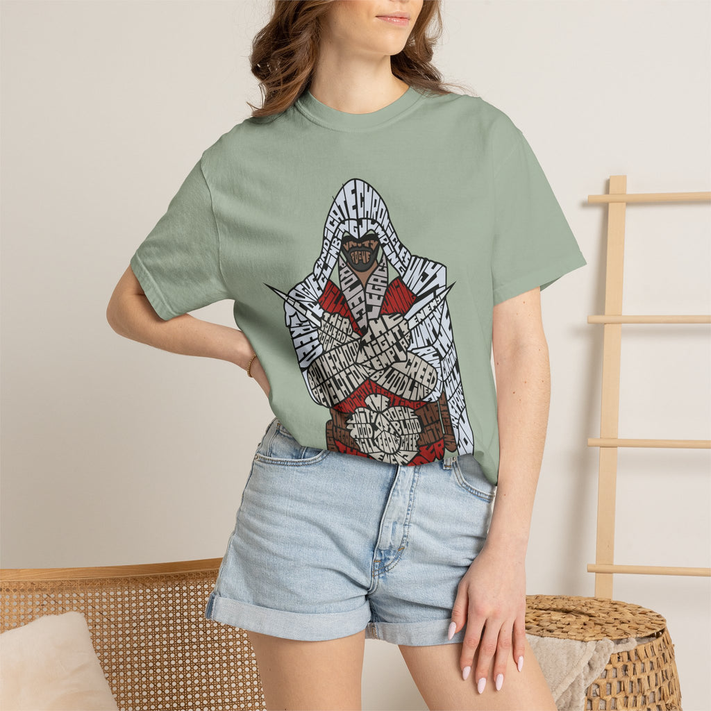 Assassin Hooded Warrior Graphic T-Shirt — Retro Gamer / Video Game Fan Tee