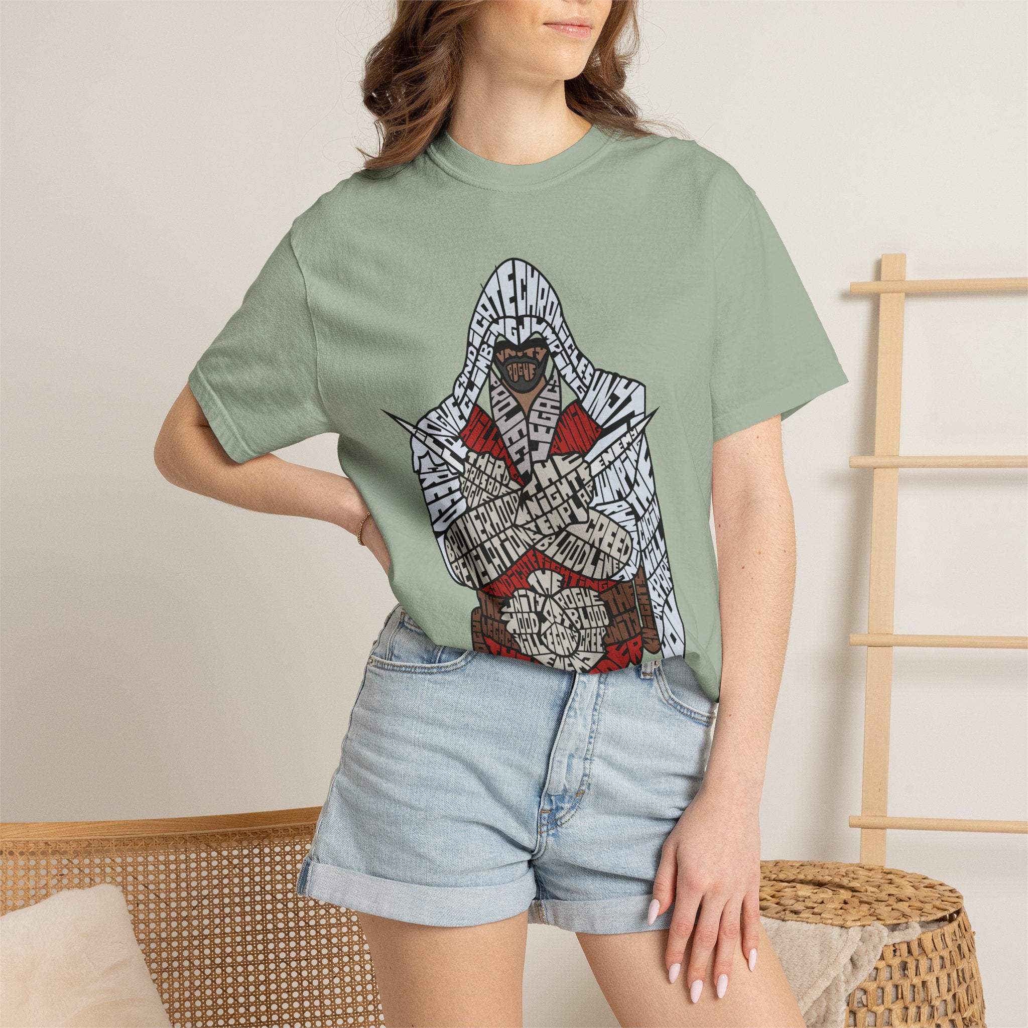 Assassin Hooded Warrior Graphic T-Shirt — Retro Gamer / Video Game Fan Tee