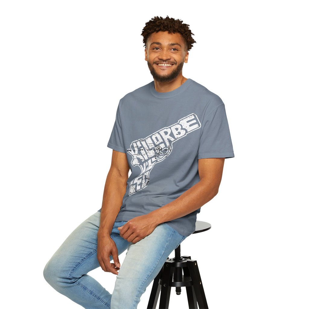 Gun Graphic T-Shirt — Vintage 'Kill or Be Killed' Distressed Design