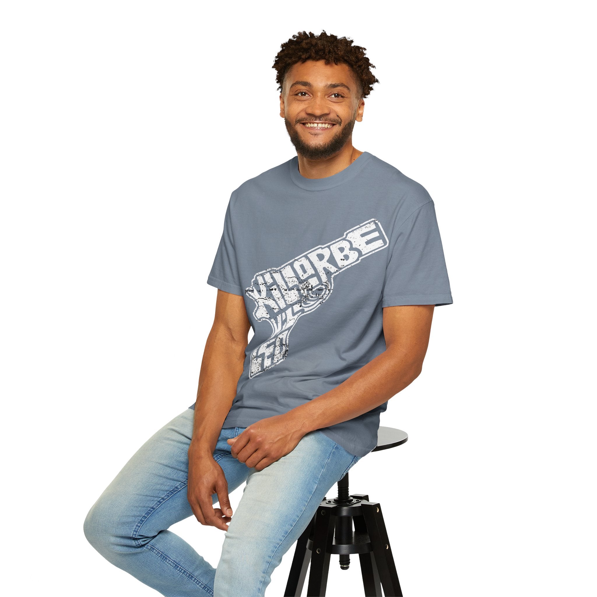 Gun Graphic T-Shirt — Vintage 'Kill or Be Killed' Distressed Design