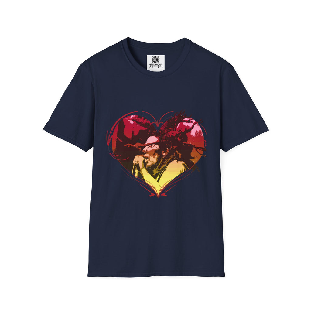 Heart Graphic T-Shirt — Vintage Couple Silhouette Love Tee