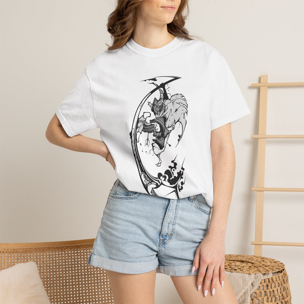 Skateboard Wave Graphic T-Shirt — Surfer Skull Art Tee