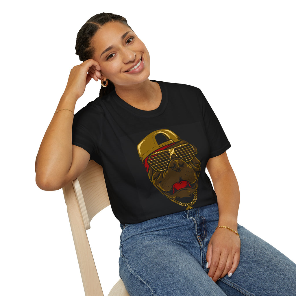 Bulldog Bling T-Shirt — Retro Hip-Hop Dog Graphic Tee