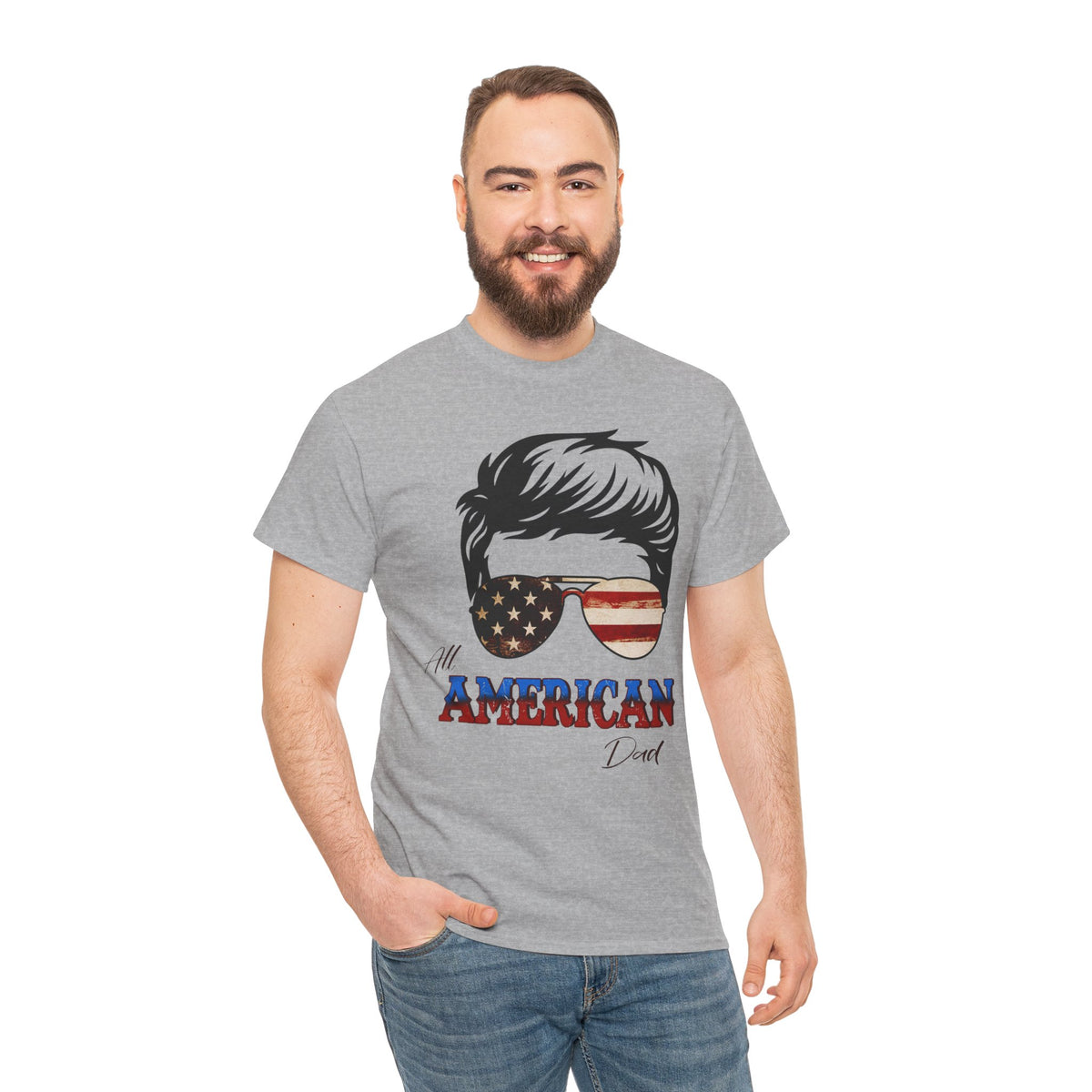 American Sunglasses Graphic Tee — "All American" Patriotic USA T-Shirt