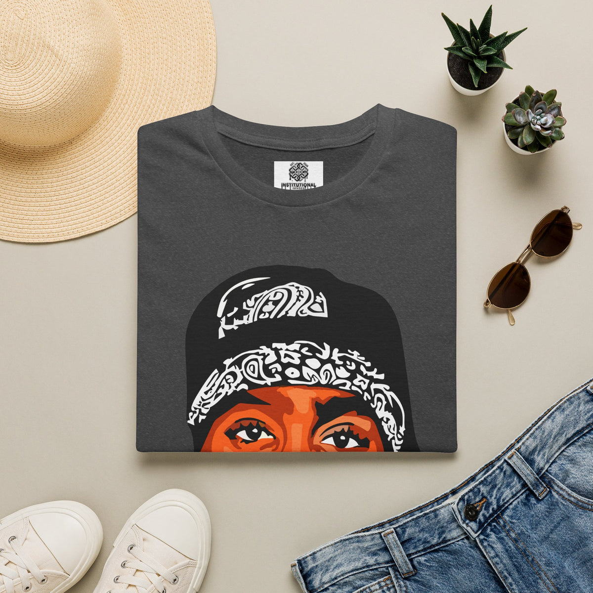 T-Shirt — Iconic  Portrait Tee with Bandana