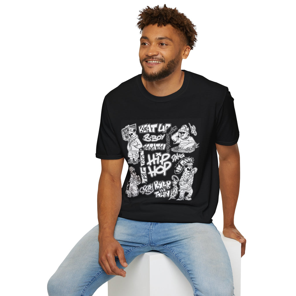Hip Hop Graffiti Tee — "Beat Up B-Boy" Streetwear T-Shirt