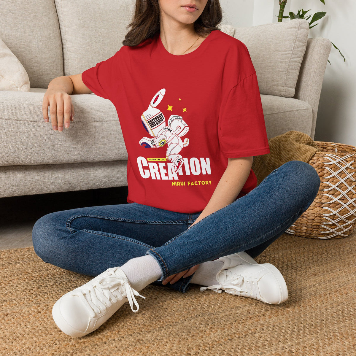 Astronaut Creation T‑Shirt — 'Creation' Space Graphic Tee